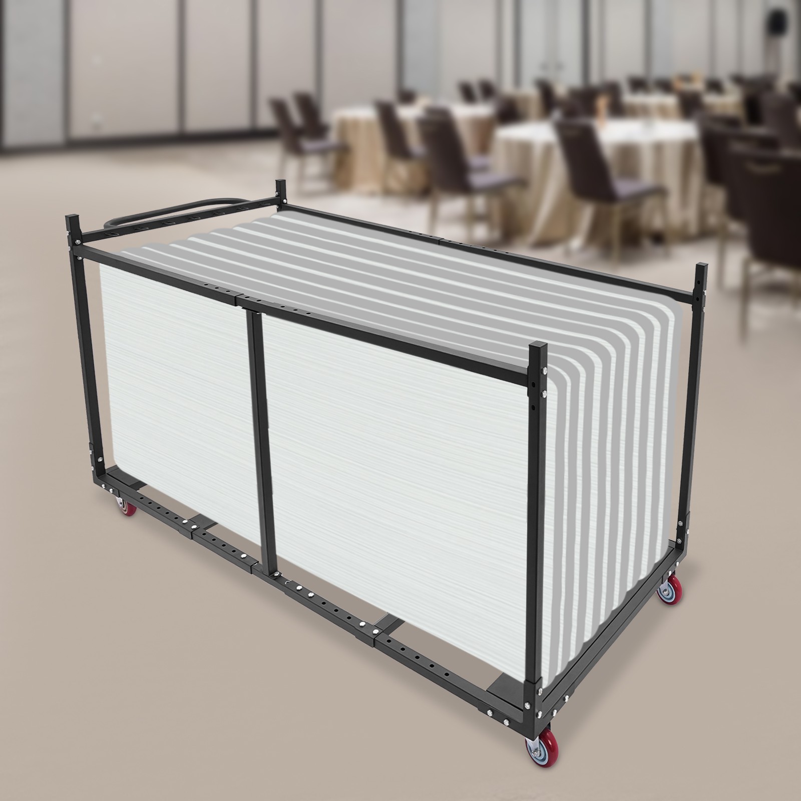 Rectangular Folding Table Cart Folding Table Trolley Table Cart Free Standing