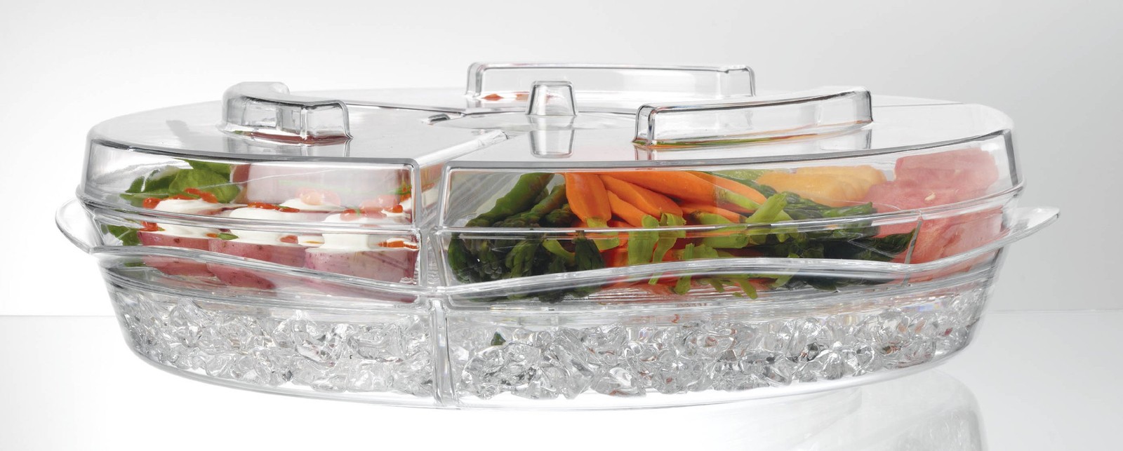 Prodyne Appetizers On Ice Lids 16 Clear Ab-5-La