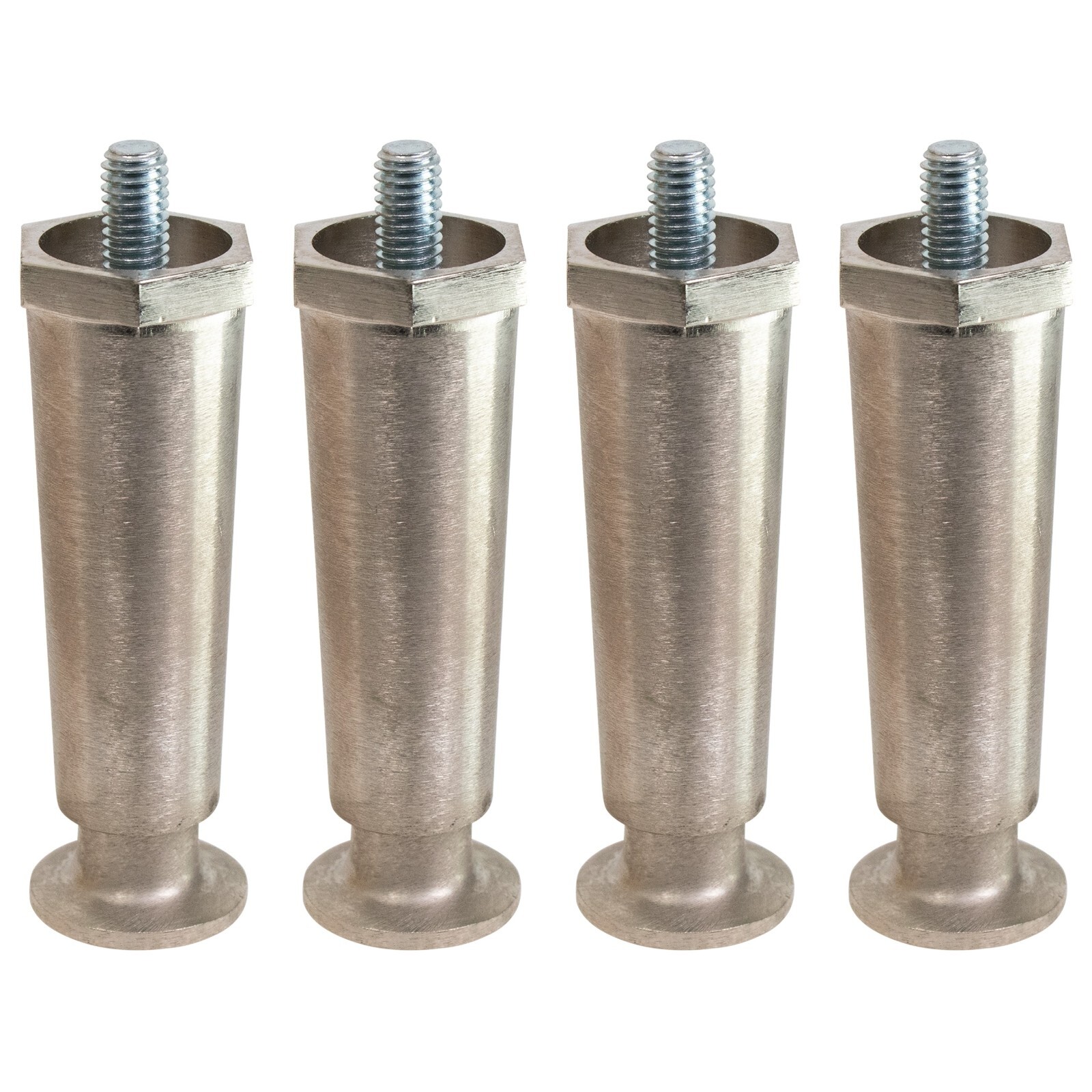 GSW FT-ZN4N 4 Pcs Adjustable Nickel Plated Appliance Leg 4″ High Flanged Foot