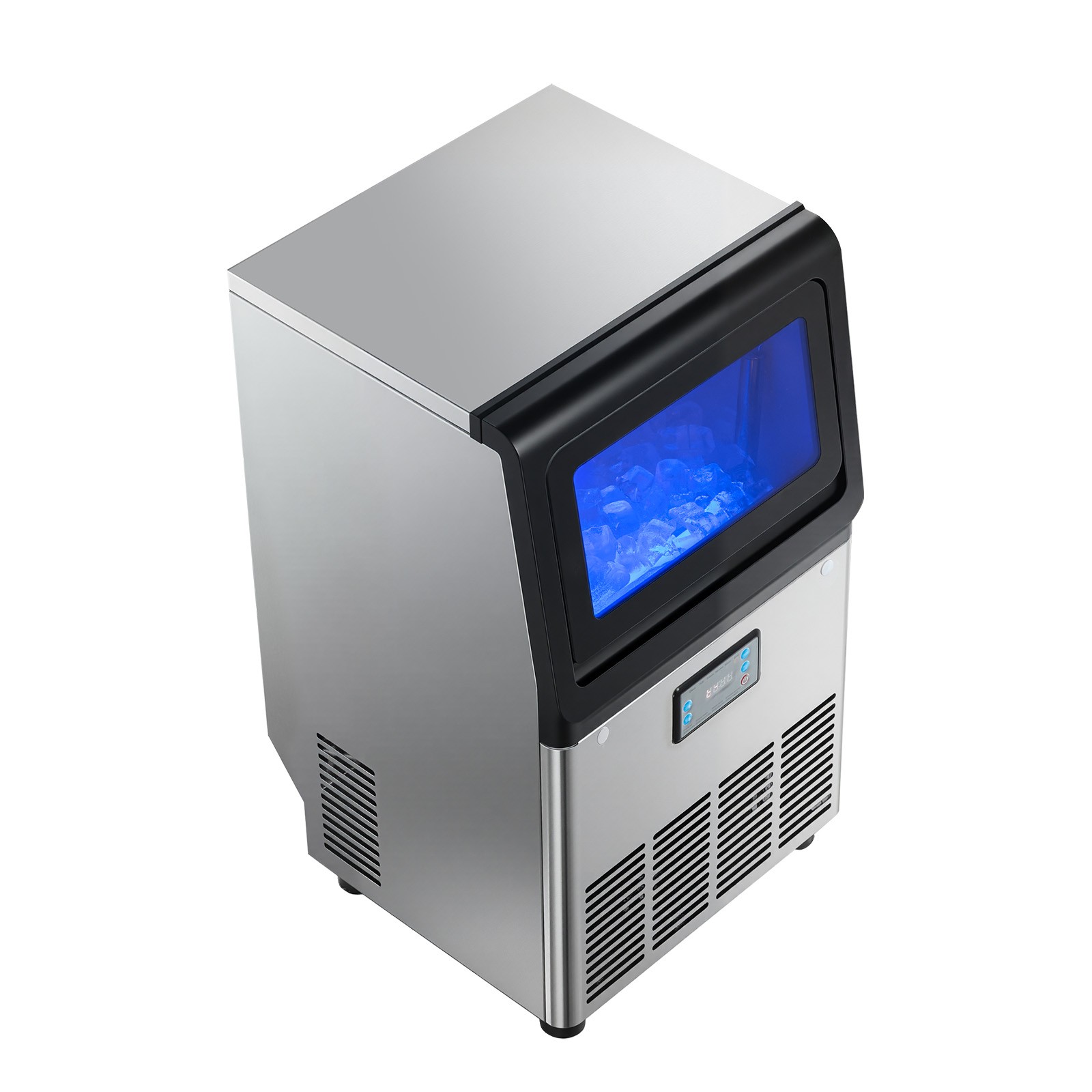 VEVOR Commercial Ice Maker 90 lbs/24h Ice Machine 13 lbs Storage Bar Restaurant