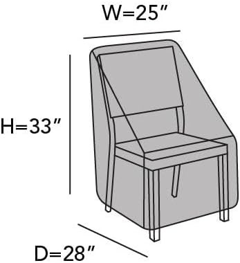 Classic Outdoor Sectional Armless Chair Cover – 12-Gauge Vinyl Weather-Resistant