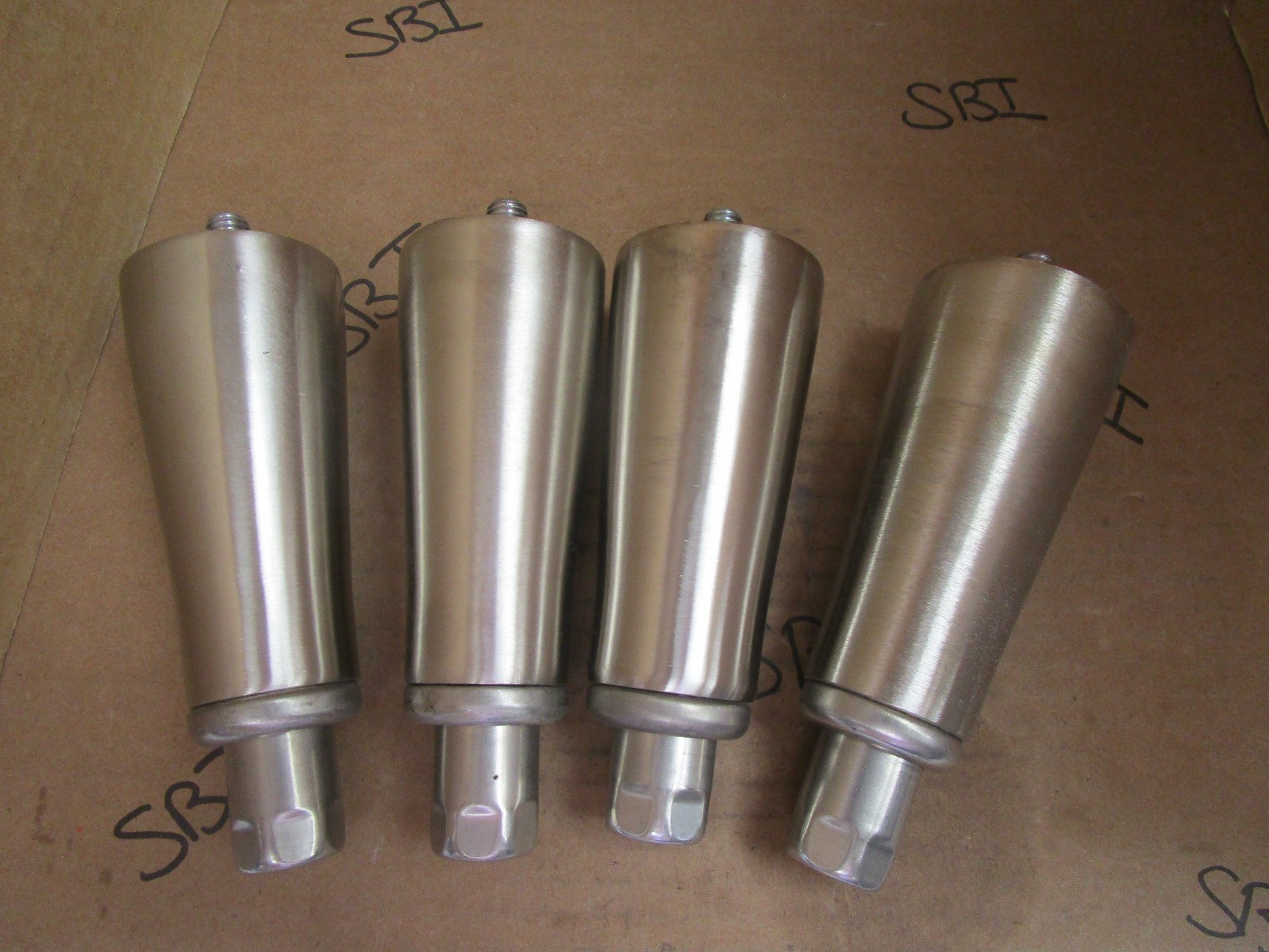 4-National Metal A61-5002-1 6″ Adjustable Equip. Leg Nickel Plated 1/2″-13 Stud