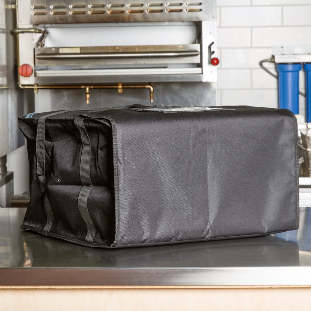 3 PACK Insulated Catering Pizza Food Delivery Carrier Bag Box Black 20″ 18″ 16″
