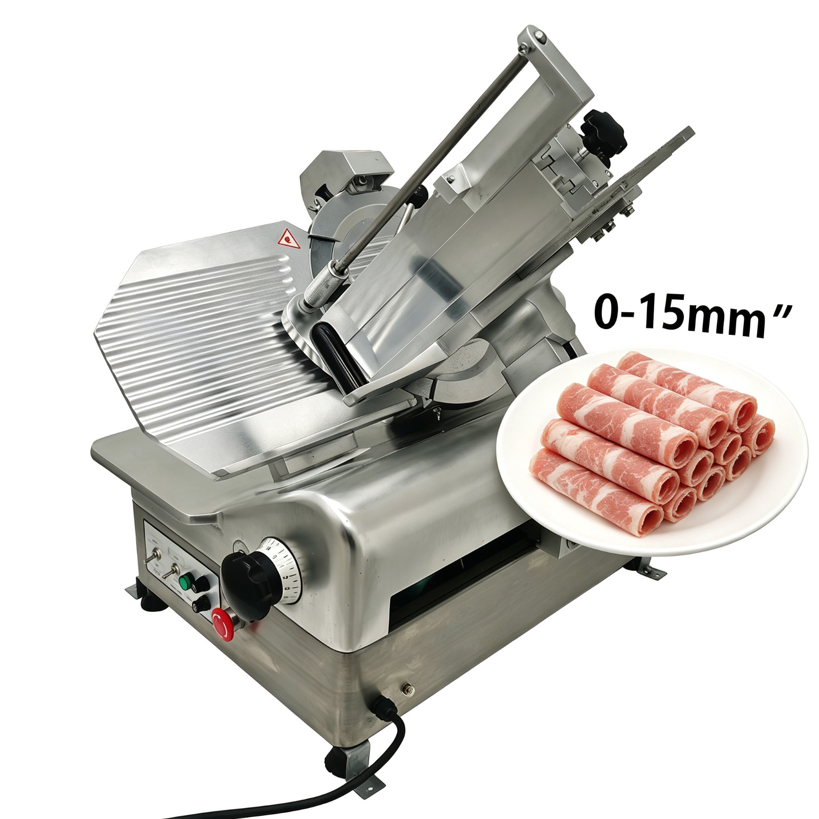 Electric Frozen Meat Slicer Beef Slices Cutting Machine 0-15mm Vegetable Chopper