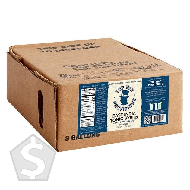 Top Hat Provisions East India Tonic Beverage / Soda Syrup 3 Gallon Bag in Box