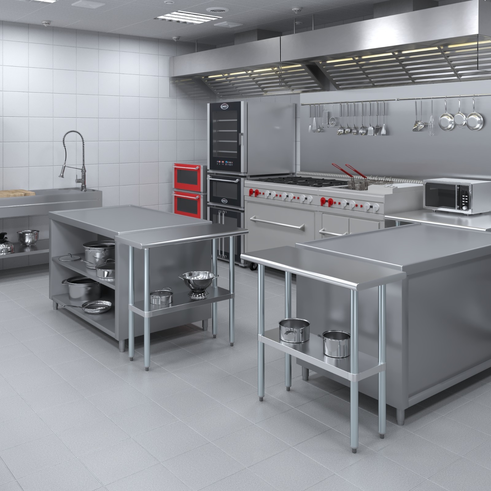 AmGood 16 in. x 36 in. Stainless Steel Table | Utility Kitchen Prep Work Table