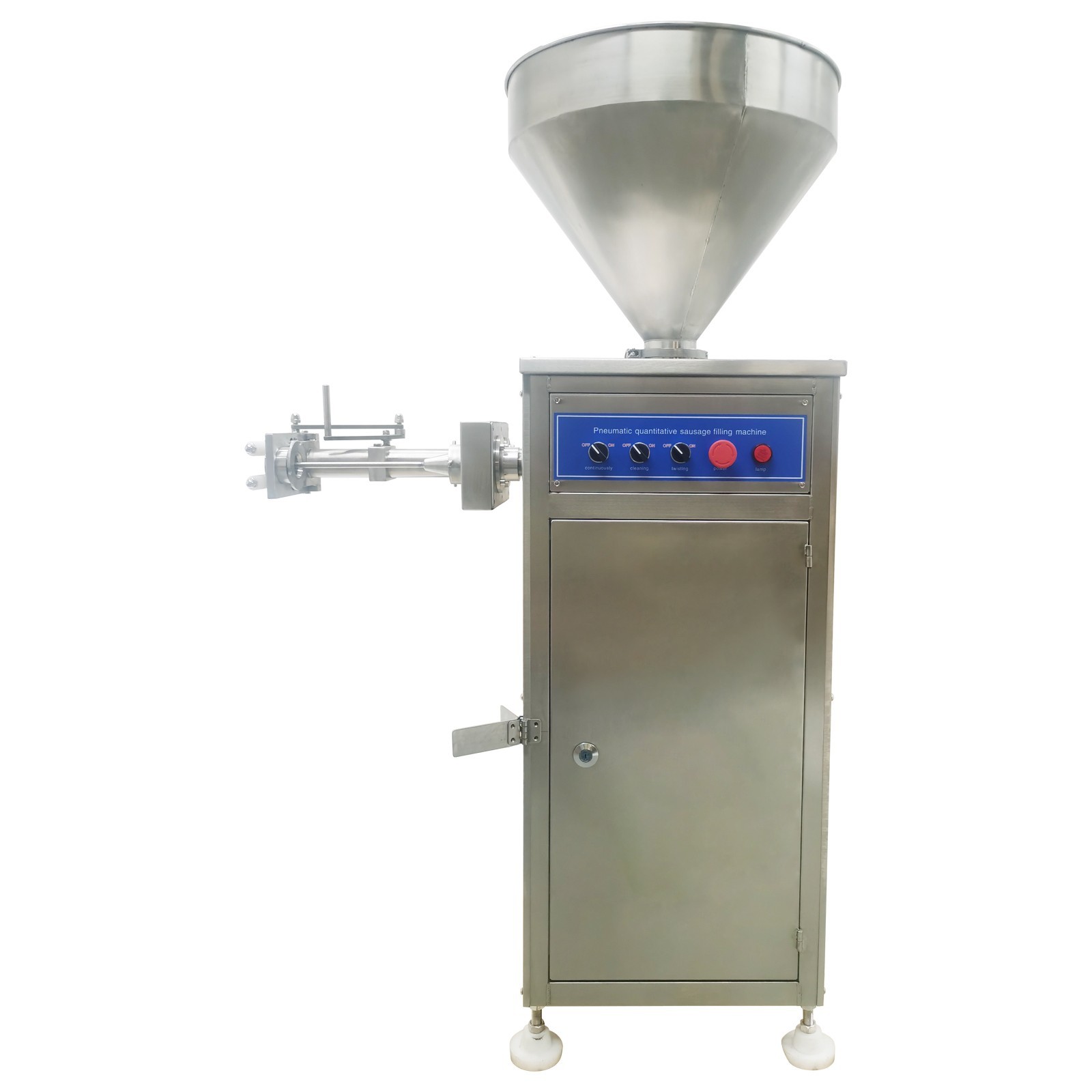 110V Pneumatic Quantitative Sausage Filling Twisting Machine 50L Sausage Stuffer
