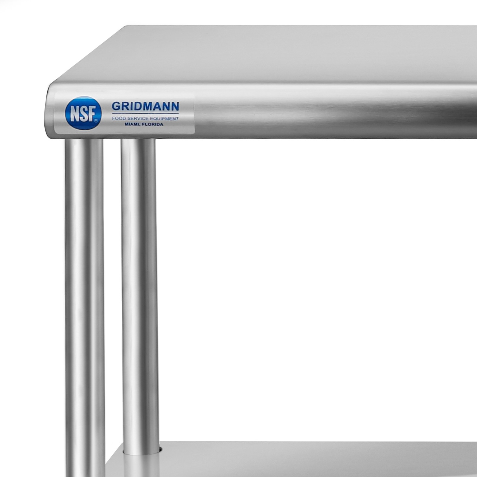 Commercial Stainless Steel Kitchen Prep Table Wide Double Overshelf – 30″ x 72″