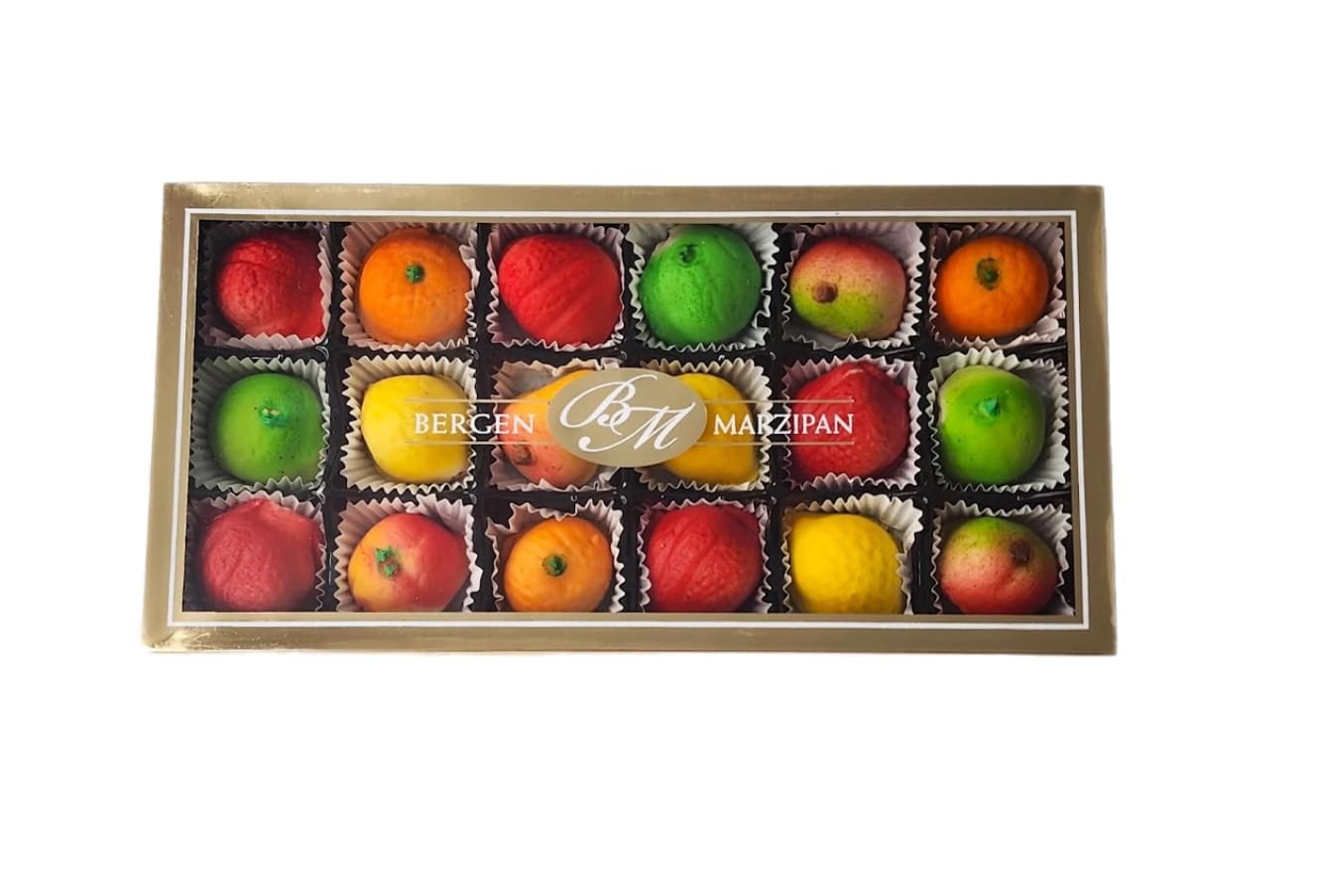 Bergen Marzipan M-1 Assorted Fruit 8 ounce 8 Ounce (Pack of 1)