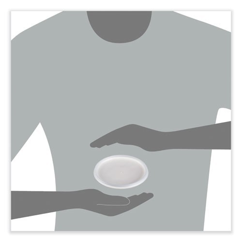 Dart Plastic Vented Lids, Fits 12–60 oz, Translucent, 100/Pack, 10 Packs/CT