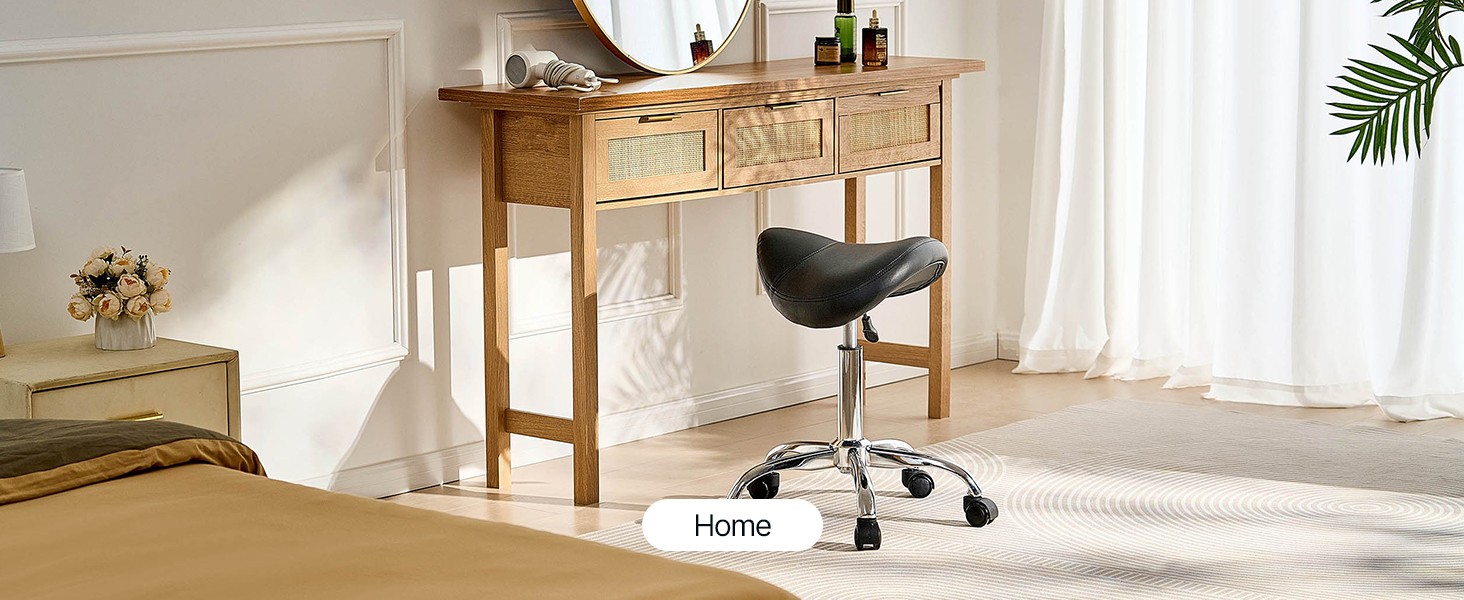 Saddle Stool with Wheels, 450 LBS Weight Capacity Ergonomic Rolling Stool,