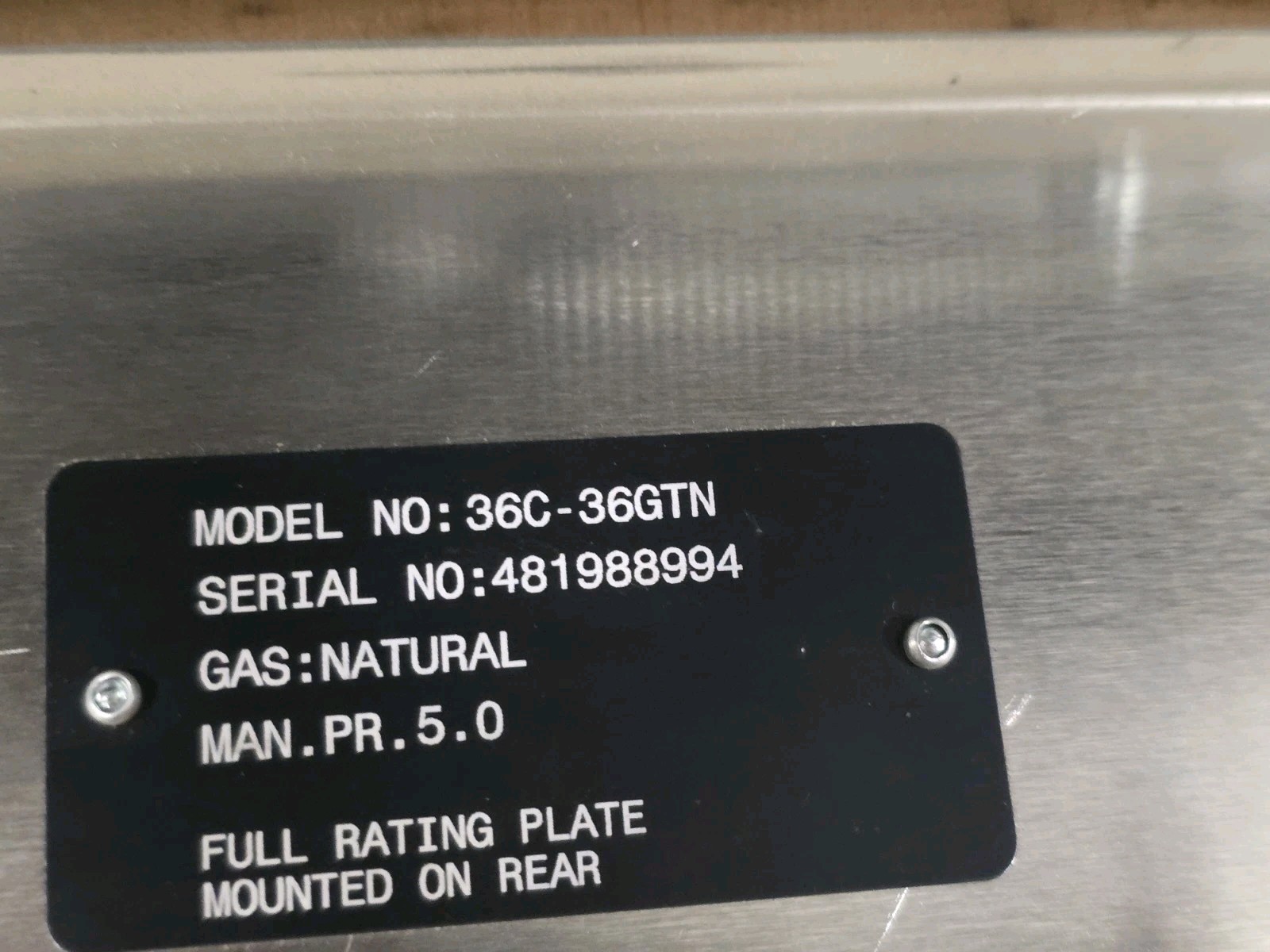 NEW Vulcan 36C-36GTN Natural Gas 36″ Thermostatic Griddle, Convection Oven