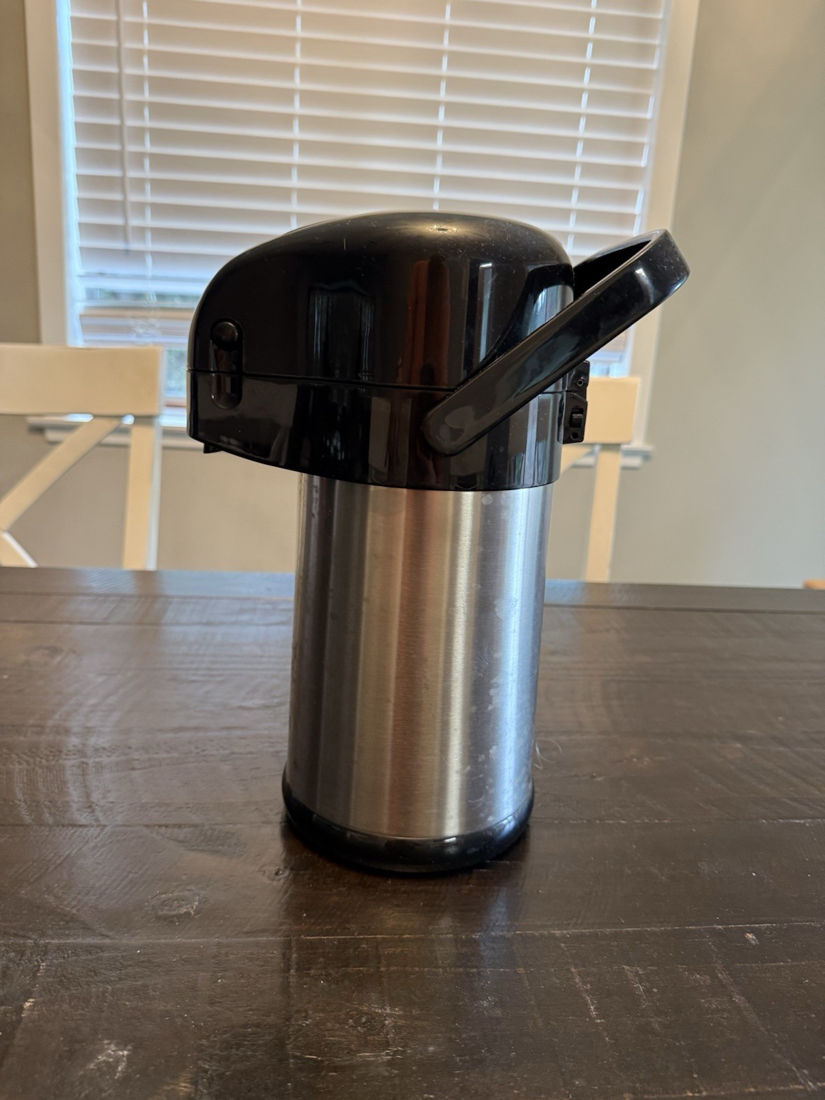 Thermos The Pampered Chef Stainless Steel Airpot Lever Coffee Beverage Dispenser