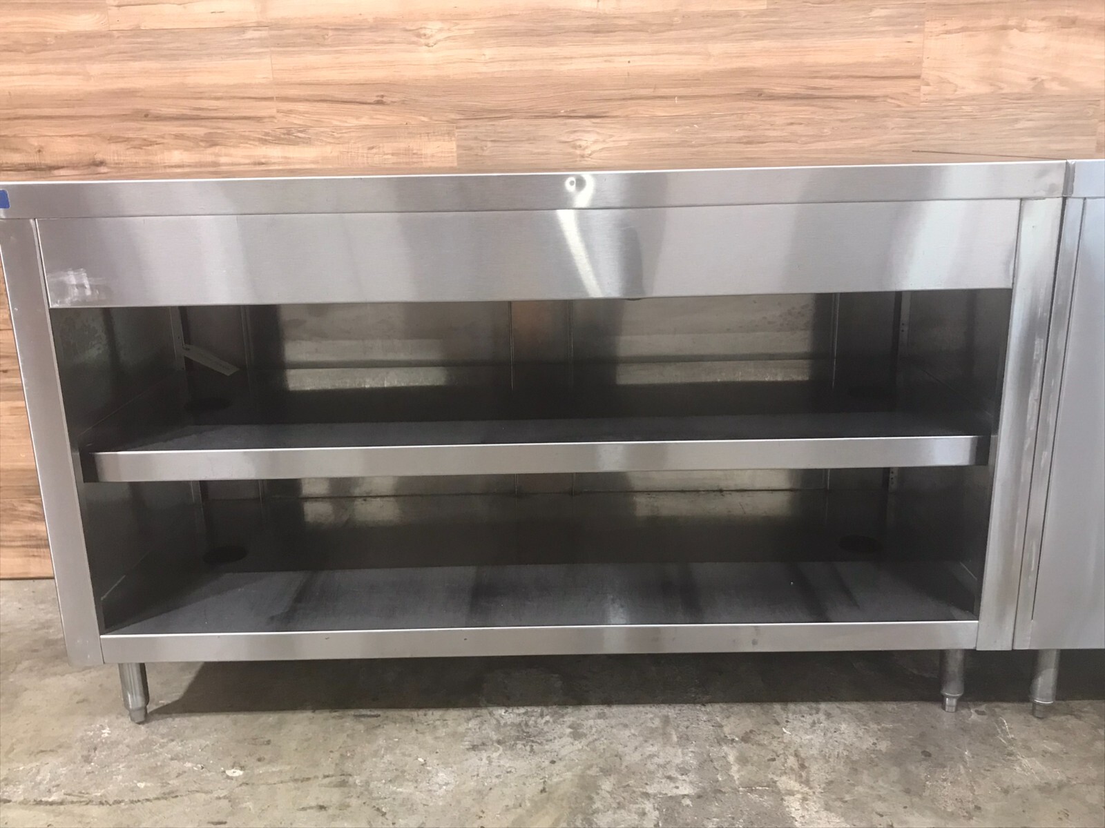 2-Sided Stainless Steel Dish Cabinet w/ Drawer – 84.5×24.5×36.5″