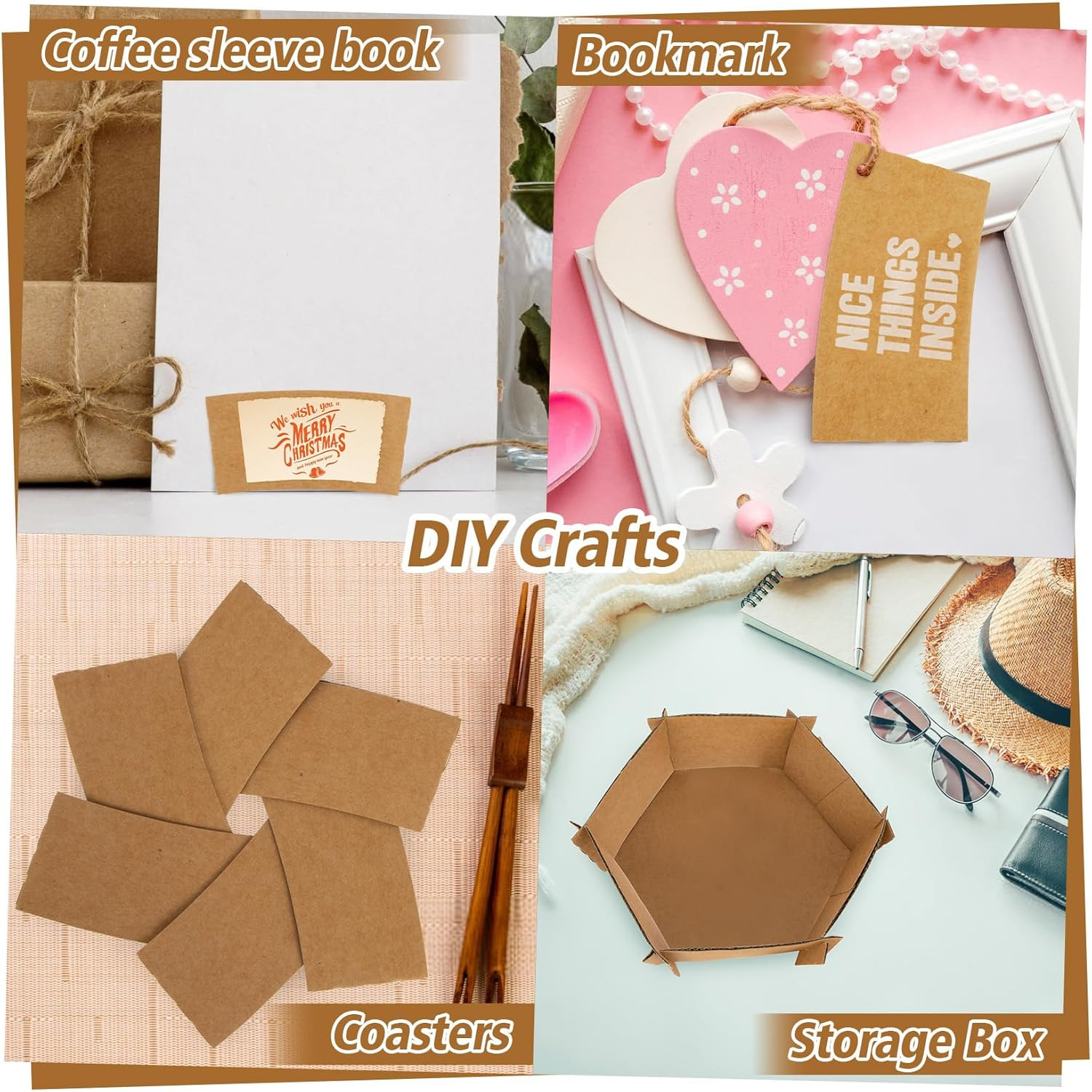 50PCS Coffee Cup Sleeves – Hot Coffee Sleeves Disposable Cold Drinks Iced Insula
