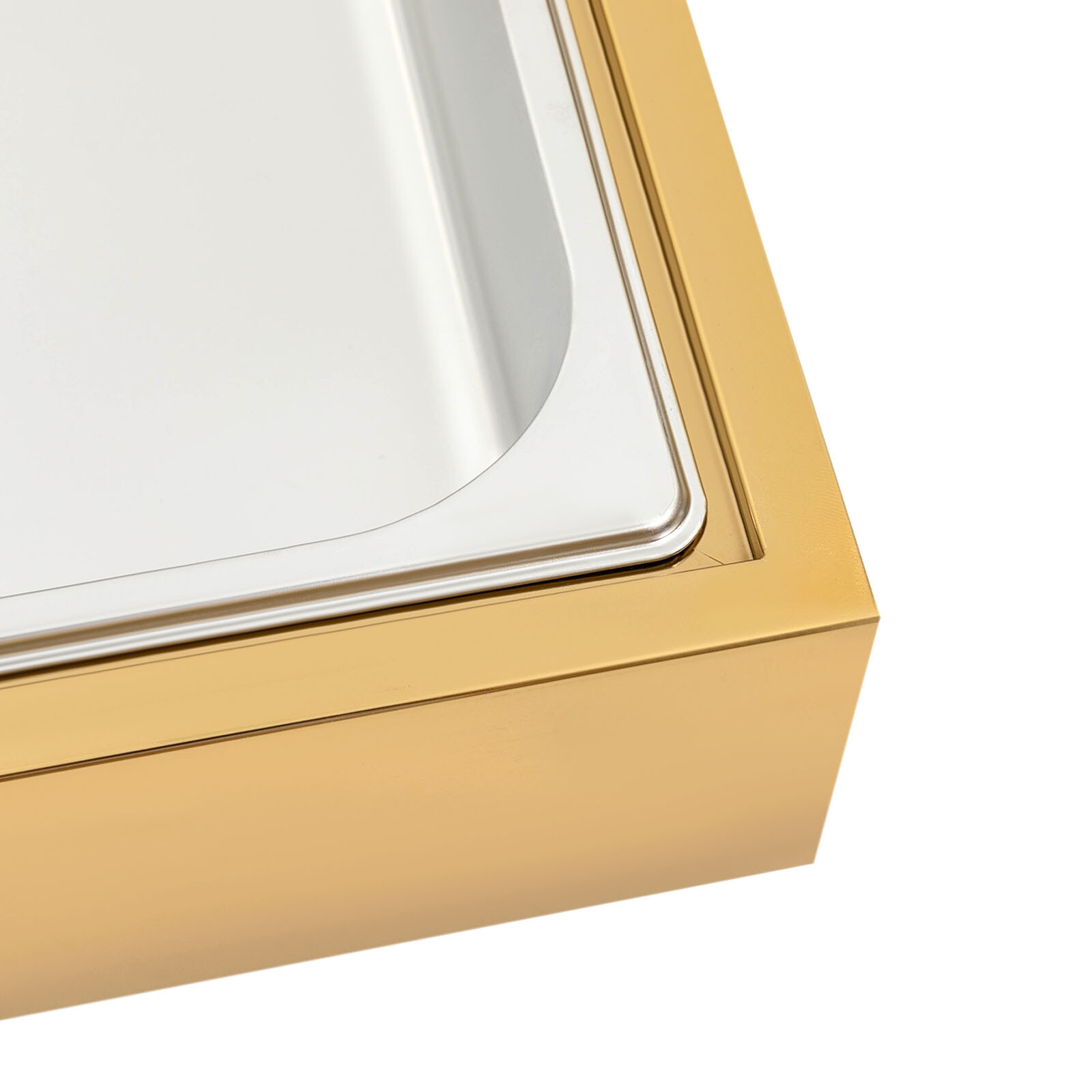 Dual Tray Buffet Food Serving Tray Modern Rectangular Tabletop Food Display Tray