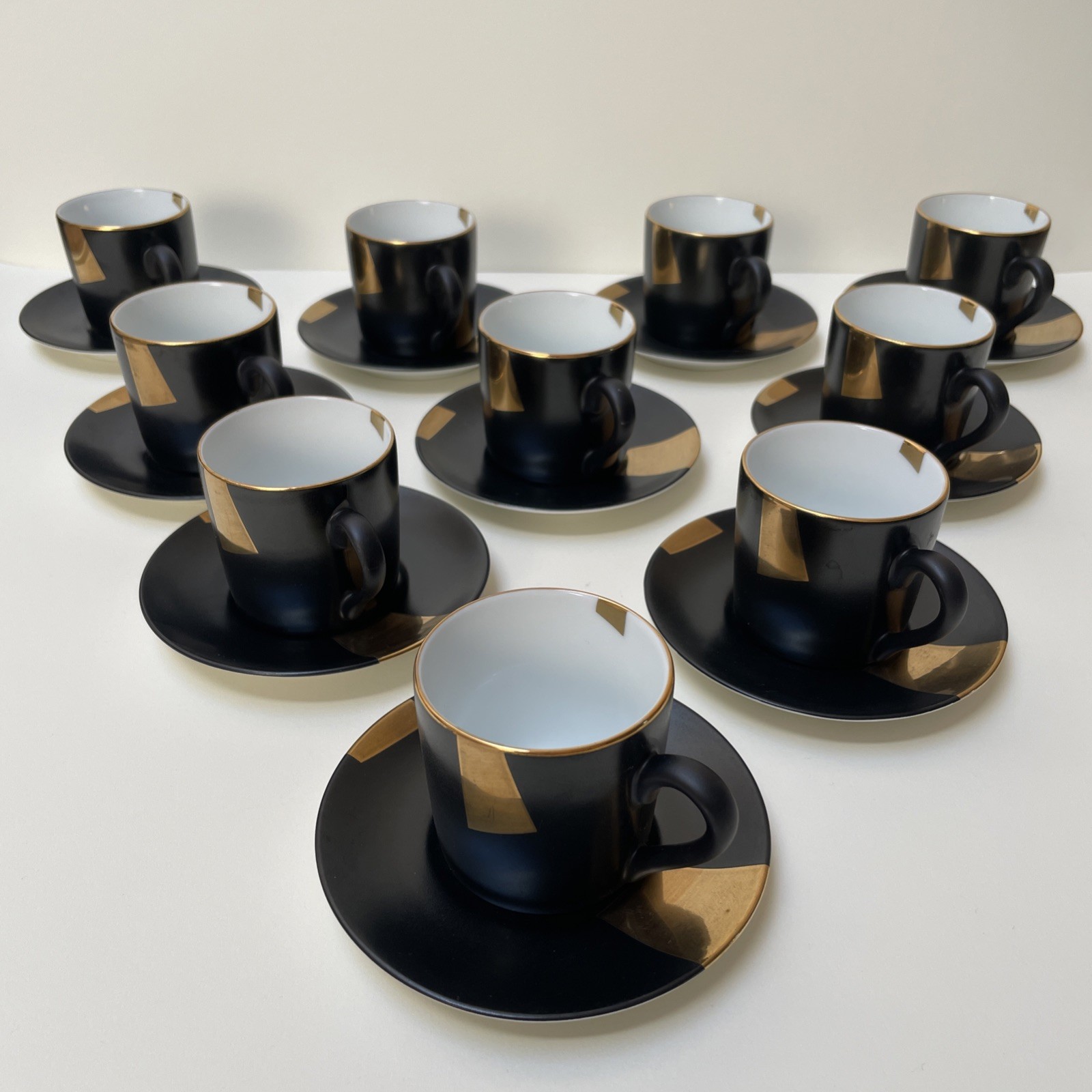 Taitú San Marco Milano 1985 10 Piece Espresso Set Cups Saucer Mid Century Modern