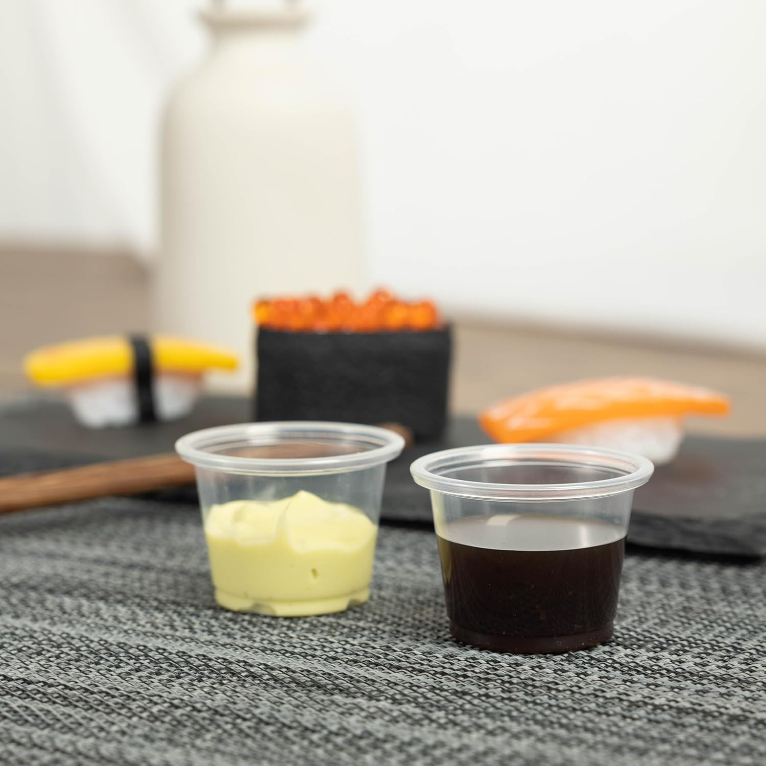 200PCS 1oz Disposable Plastic Portion Cups (No Lids), Small Mini Sauce Cups f…