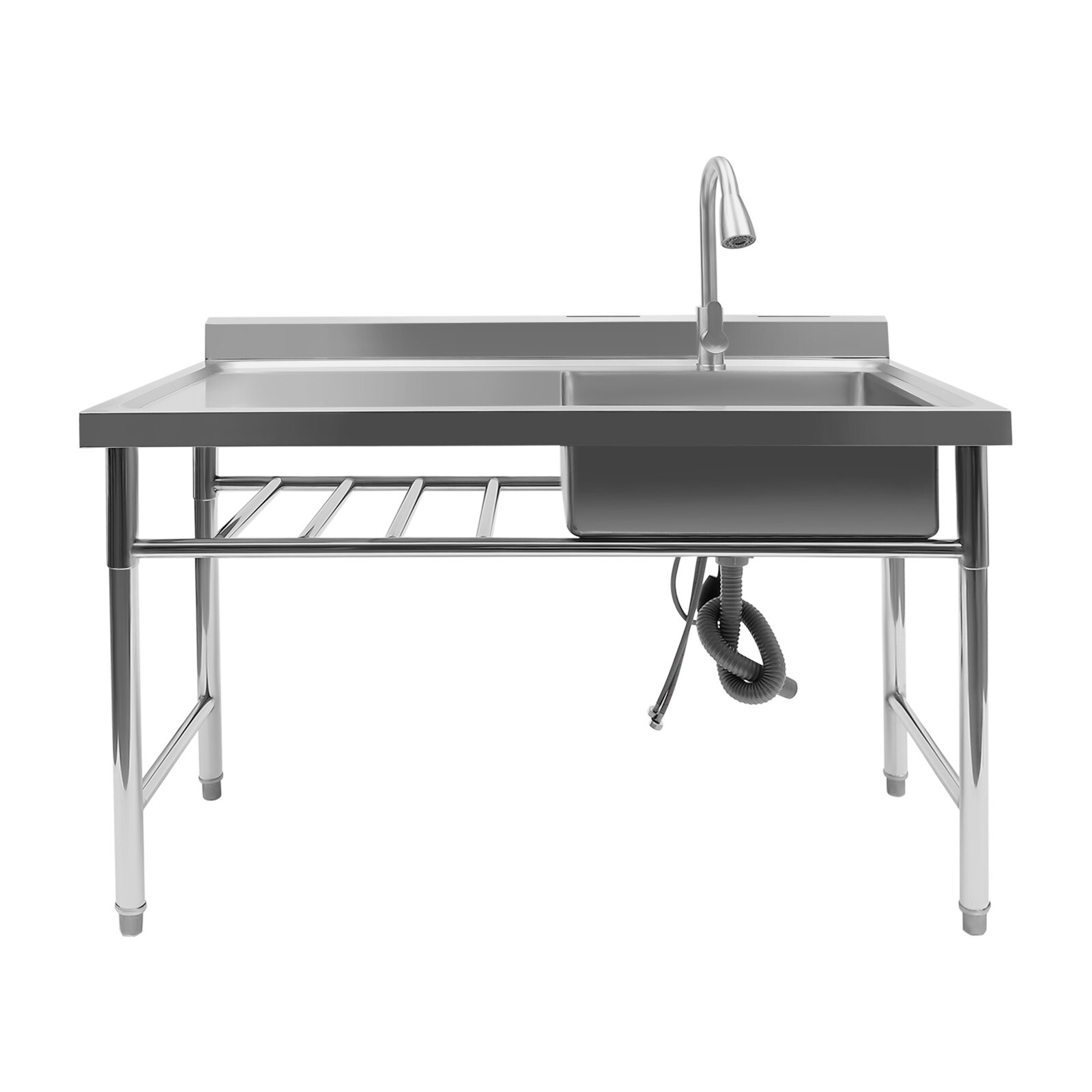 Commercial Utility Prep Sink Stainless Steel Kitchen Sink 1 Compartment w/Faucet