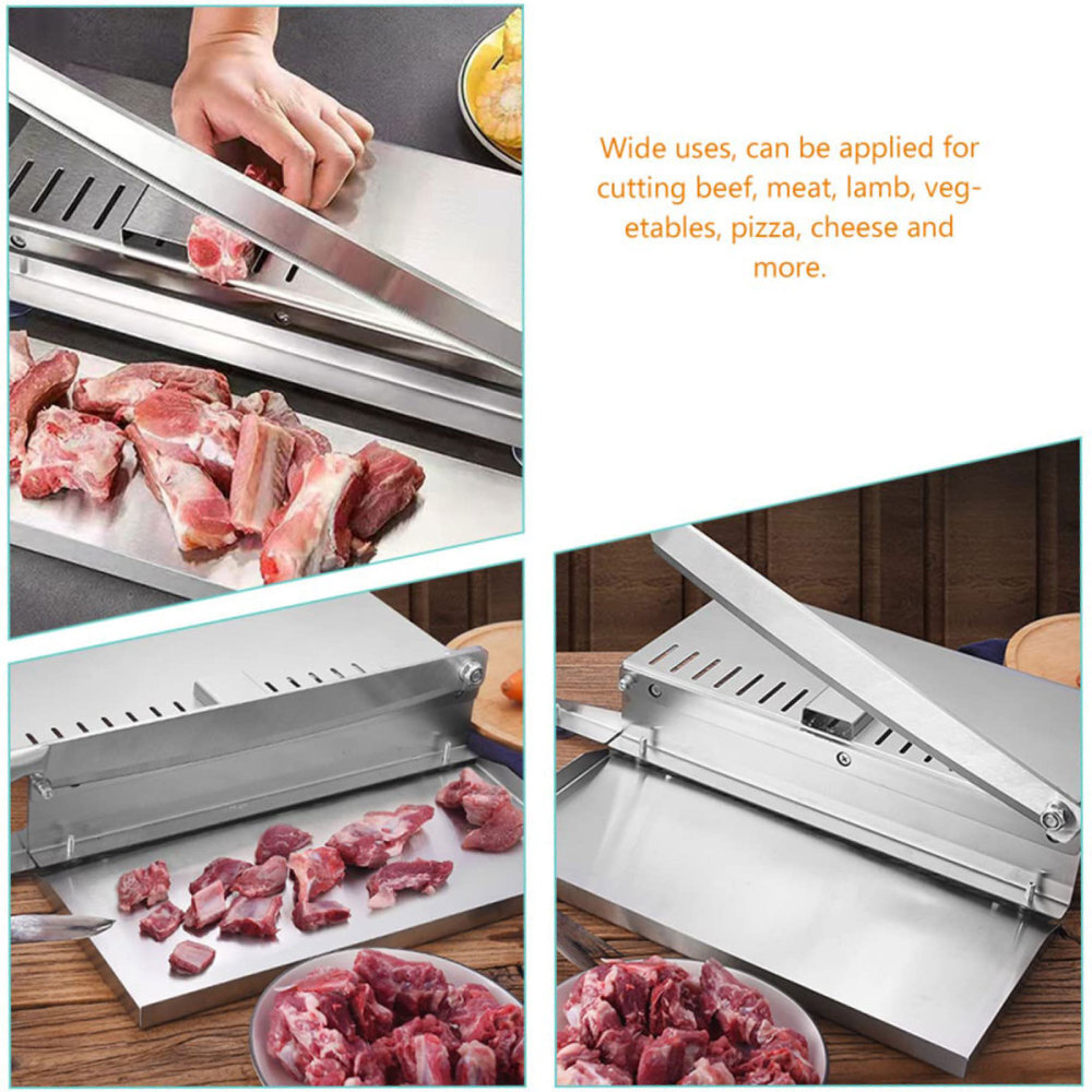 Cutting Machine Manual Meat Slicer Bone Cutter Stainless Steel Beef Bone USA