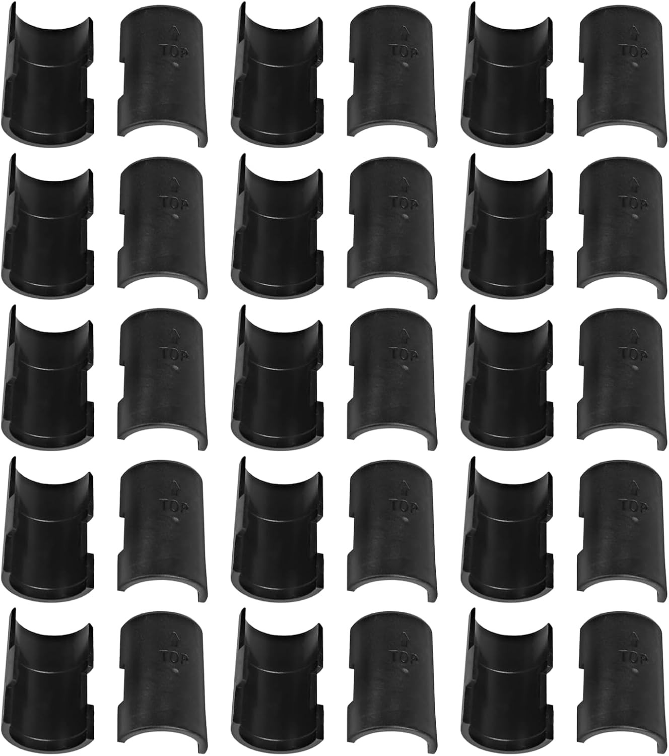 30 Pack Black Wire Shelf Clips 1 Inch Wire Shelf Clips, Plastic Shelving Clips