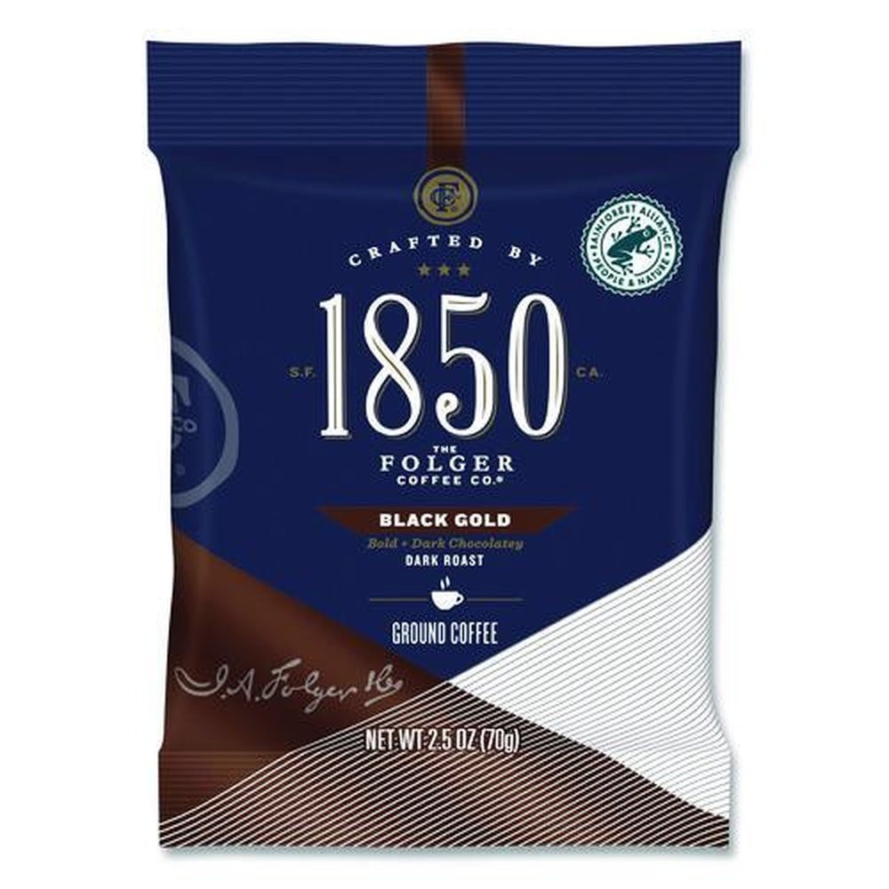 Folgers 21512 2.5 oz. Black Gold Dark Roast Coffee Fraction Packs (24/Carton)New