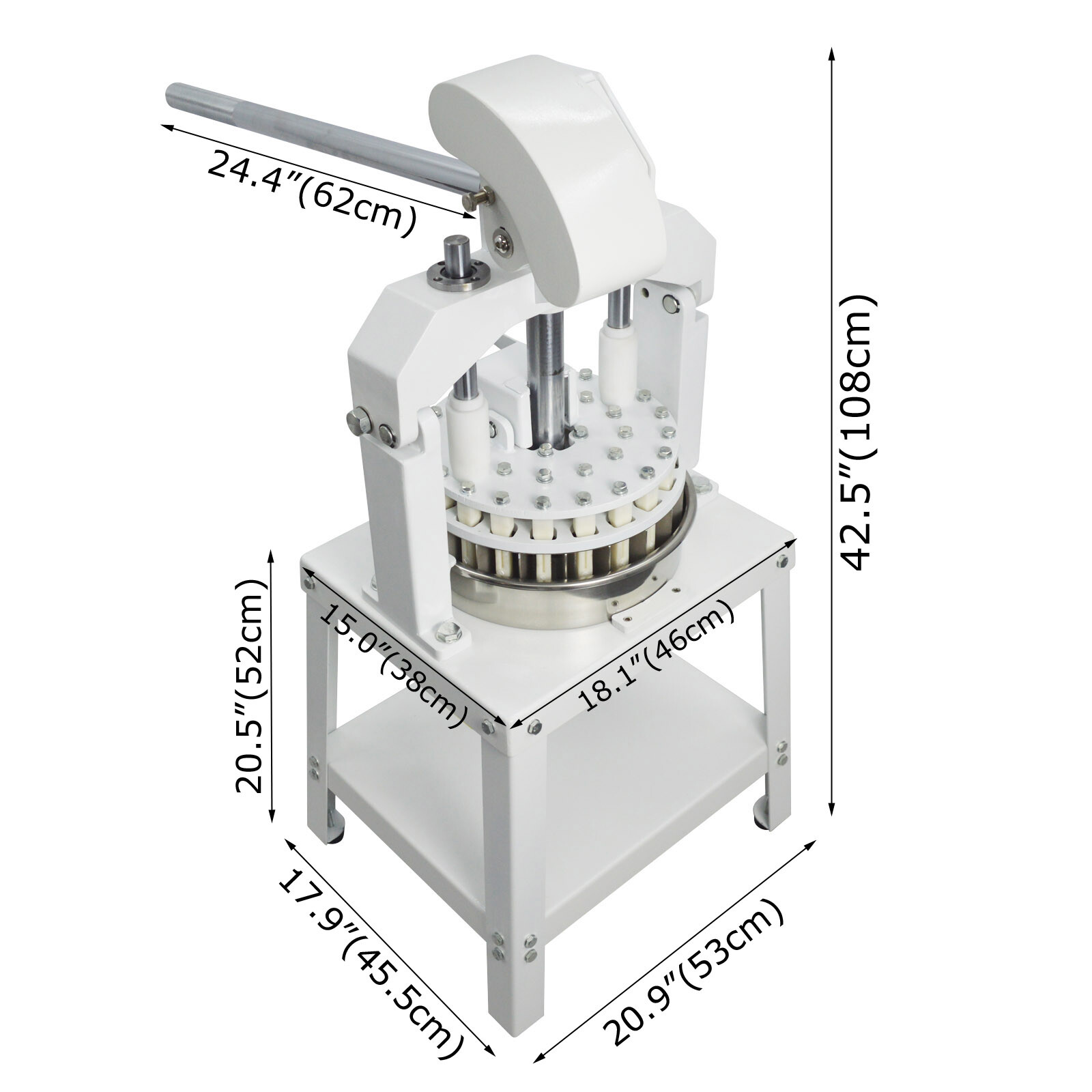 Commercial Vertical Type Manual Bread Dough Cutter Dividing Machine 40 Blocks