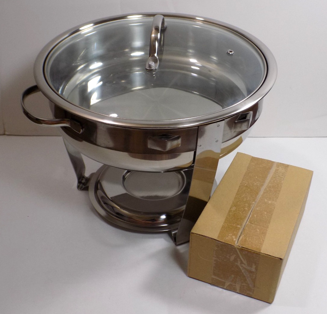 Gourmet Buffet 4 QT Chafing Dish Chafer Set Warmer Full Round Stainless Steel