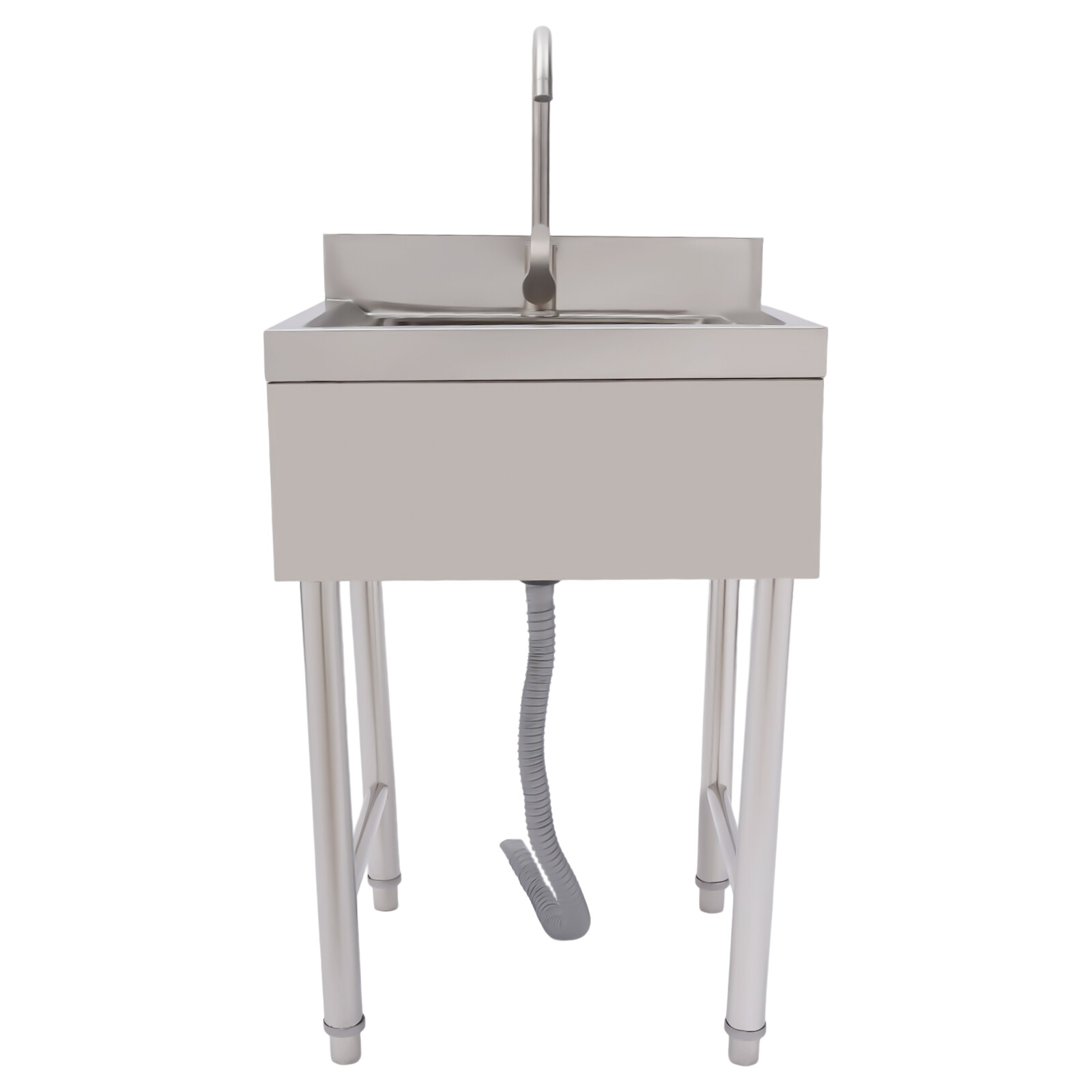 Commercial Stainless Steel Utility Sink with 360° Faucet & Large Capacity
