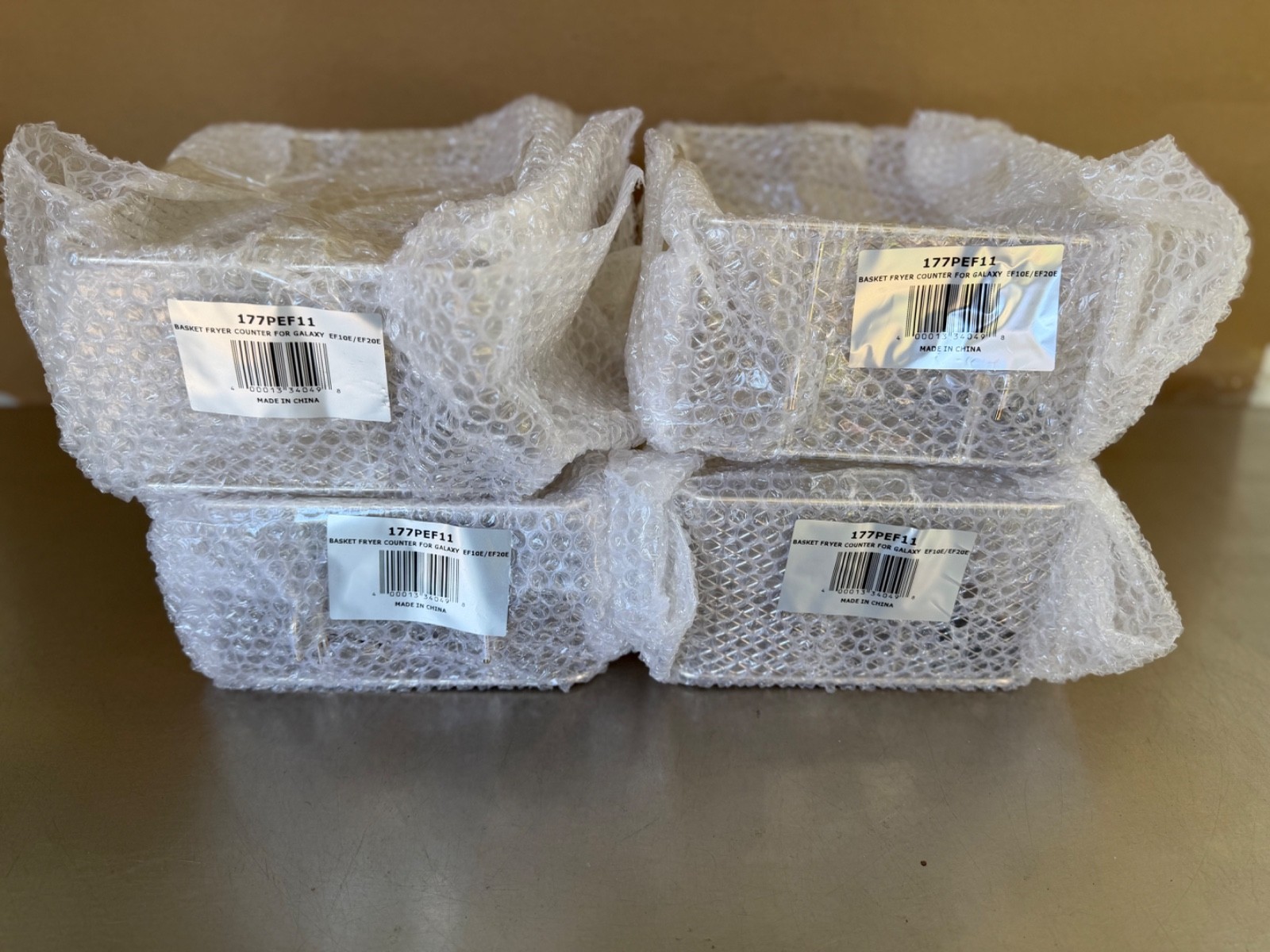 Lot of 4 New Galaxy 177PEF11 Fryer Basket Counter for EF10E and EF20E #B14