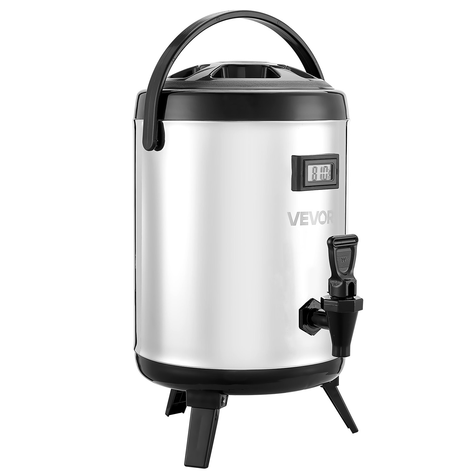 VEVOR Insulated Beverage Dispenser for Hot & Cold Drinks 1.5 Gal Stainless Steel