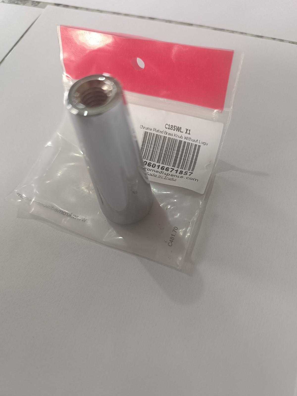 Standard Chrome Plated Brass Knob (C185.WL ) -WITHOUT LOGO
