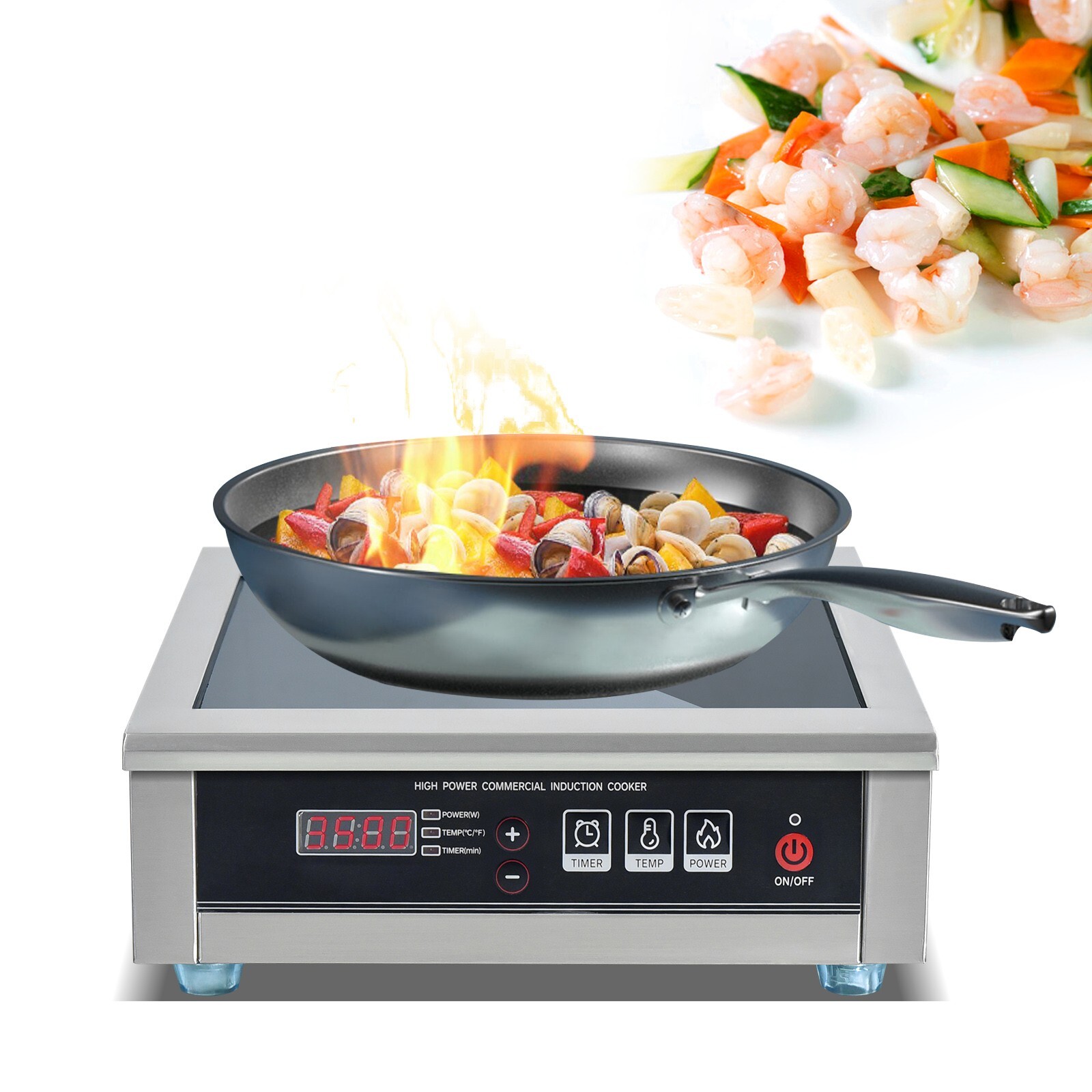 Commercial Induction Cooktop Burner, Hot Plate, Portable, Powerful 3400W, 240V