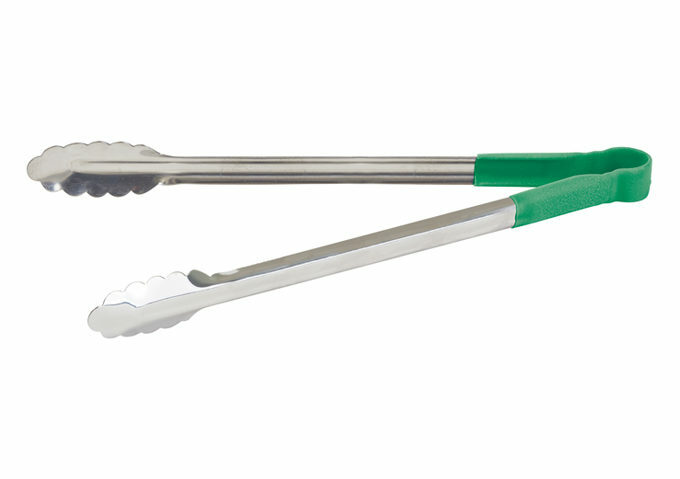 Winco UTPH-16G, 16-Inch Utility Tong with Polypropylene Green Handle