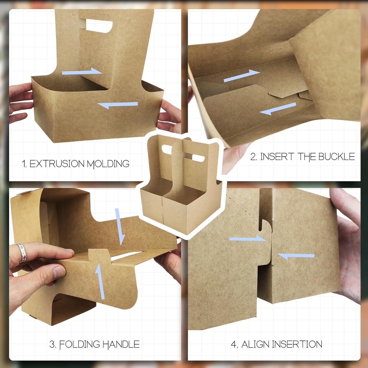 Versatile 2 Cup Paperboard Drink Carrier – Perfect for Coffee Shops and Takeout