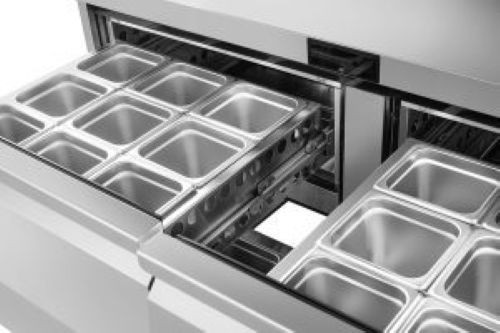 Atosa 60″ Under Counter Refrigerator, 4 Drawers, Casters, AUR60D4, Free LiftGate