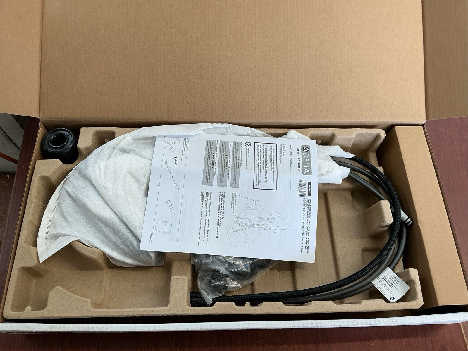 Delta 9913-RB-DST Essa Pull-Down Bar/Prep Faucet with Magnetic Docking Spray B16