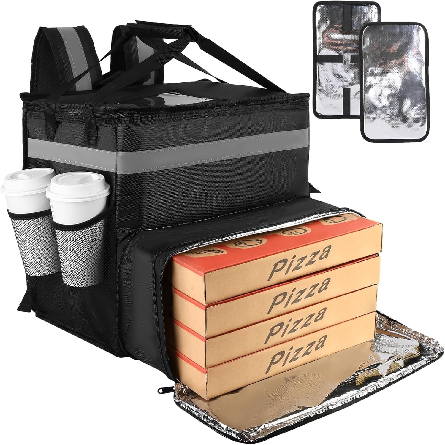 Food Delivery Bag,Large Insulated Backpack for Doordash/Uber Eeats, Expandabl…
