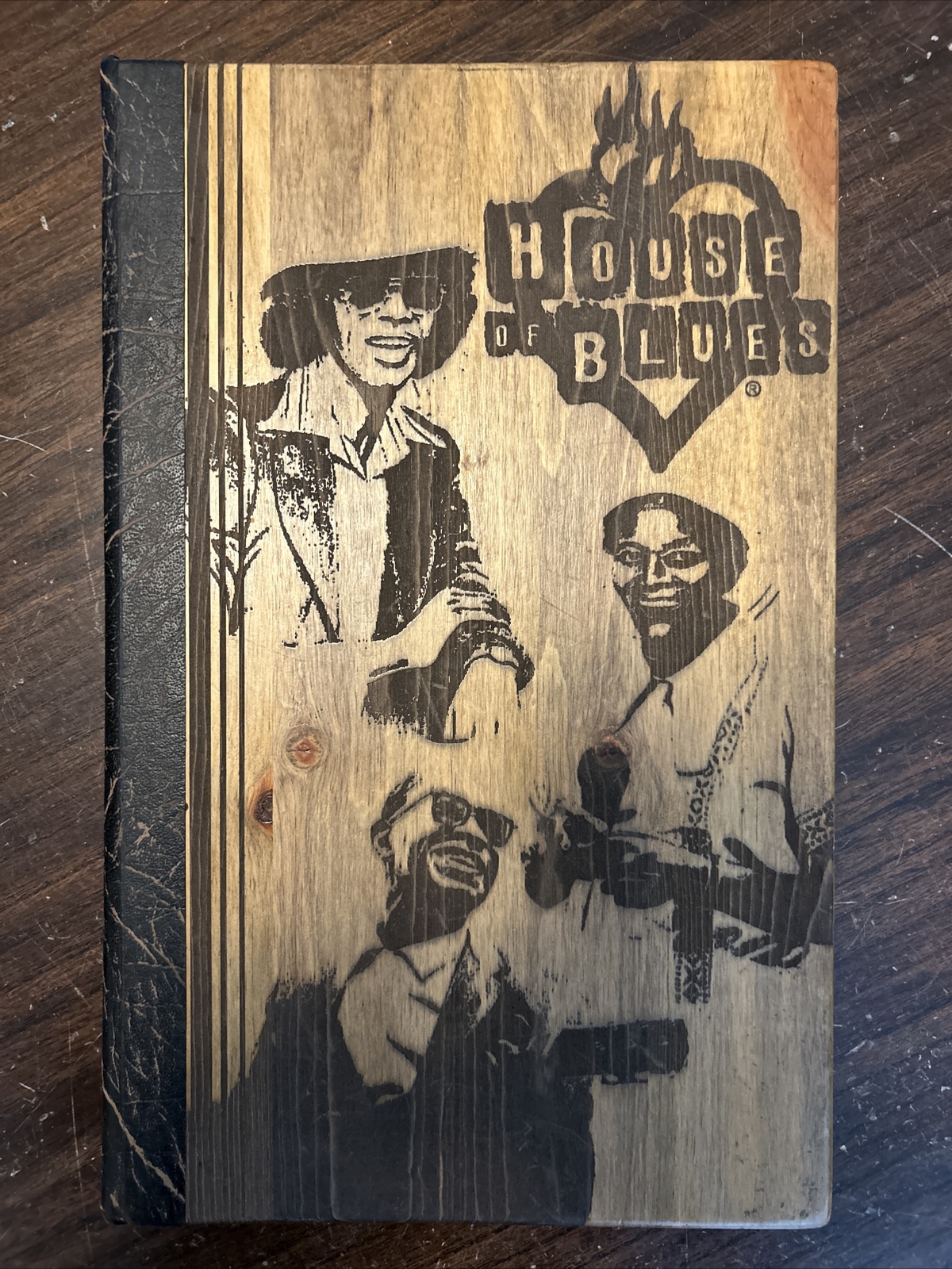 House Of Blues Etched Blue Pine Wooden Menu From Dallas