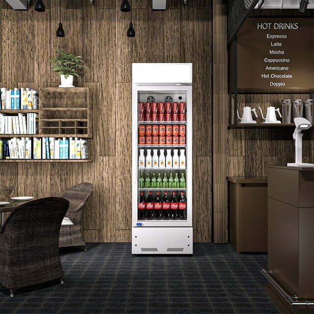 Merchandiser Commercial Refrigerator Glass Door Display Beverage Cooler 8 Cu.ft