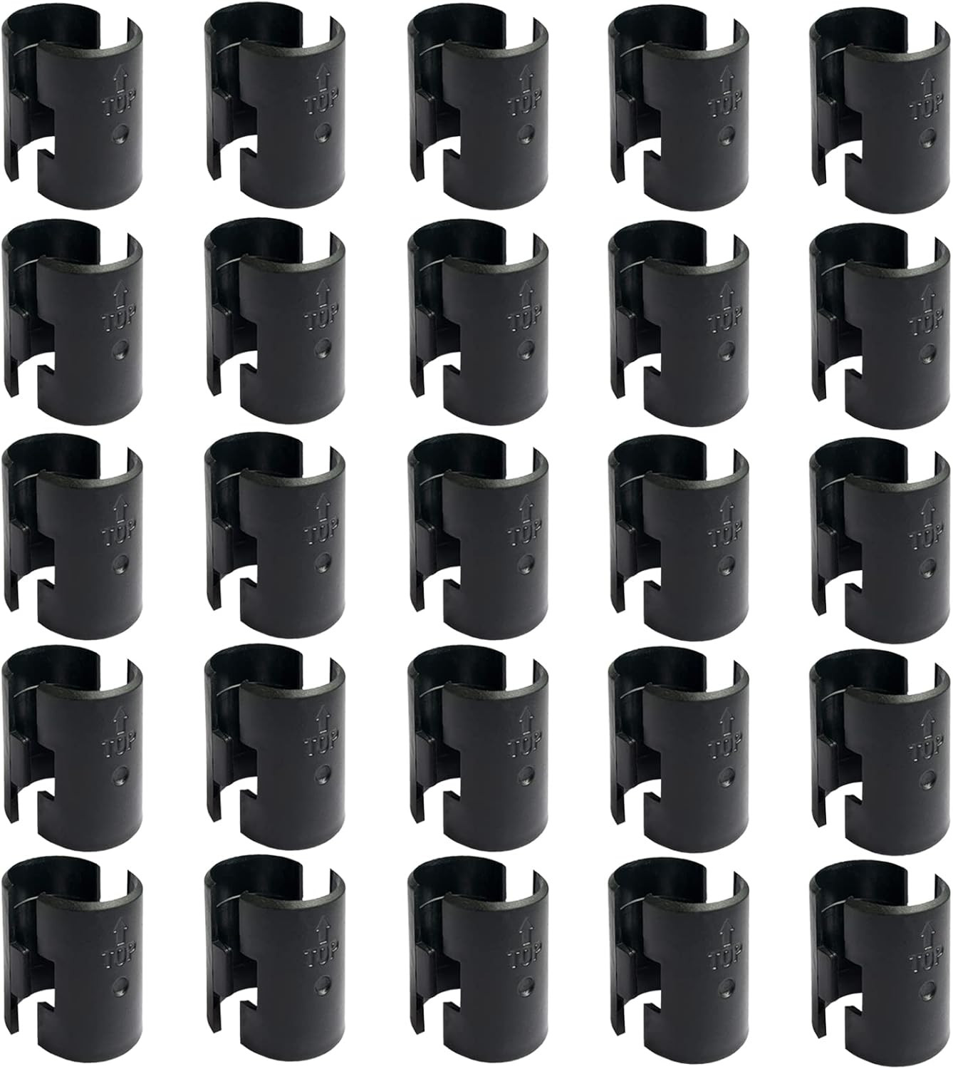 50 Pack Wire Shelf Clips Shelving Sleeves – 25 Pairs Shelf Lock Clips for 1″ Pos