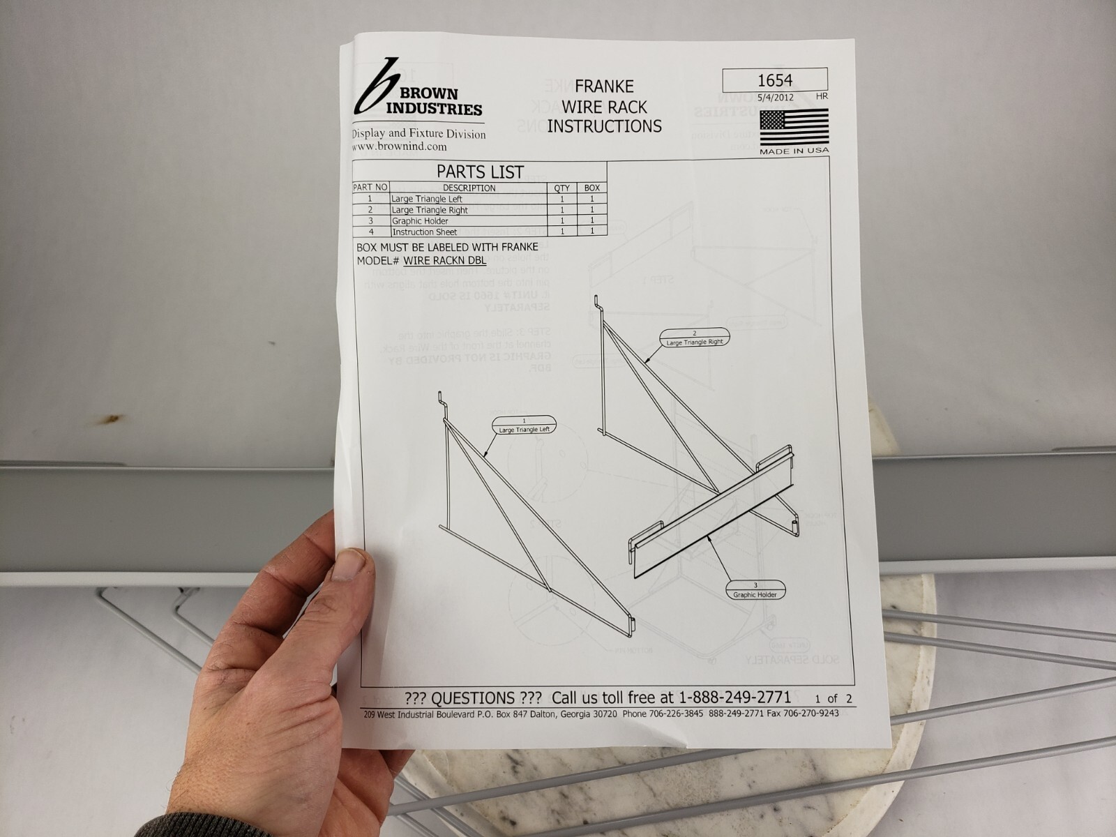 20181024 Franke Double Bowl Display Wire Rack Foodservice System Peg Board Store
