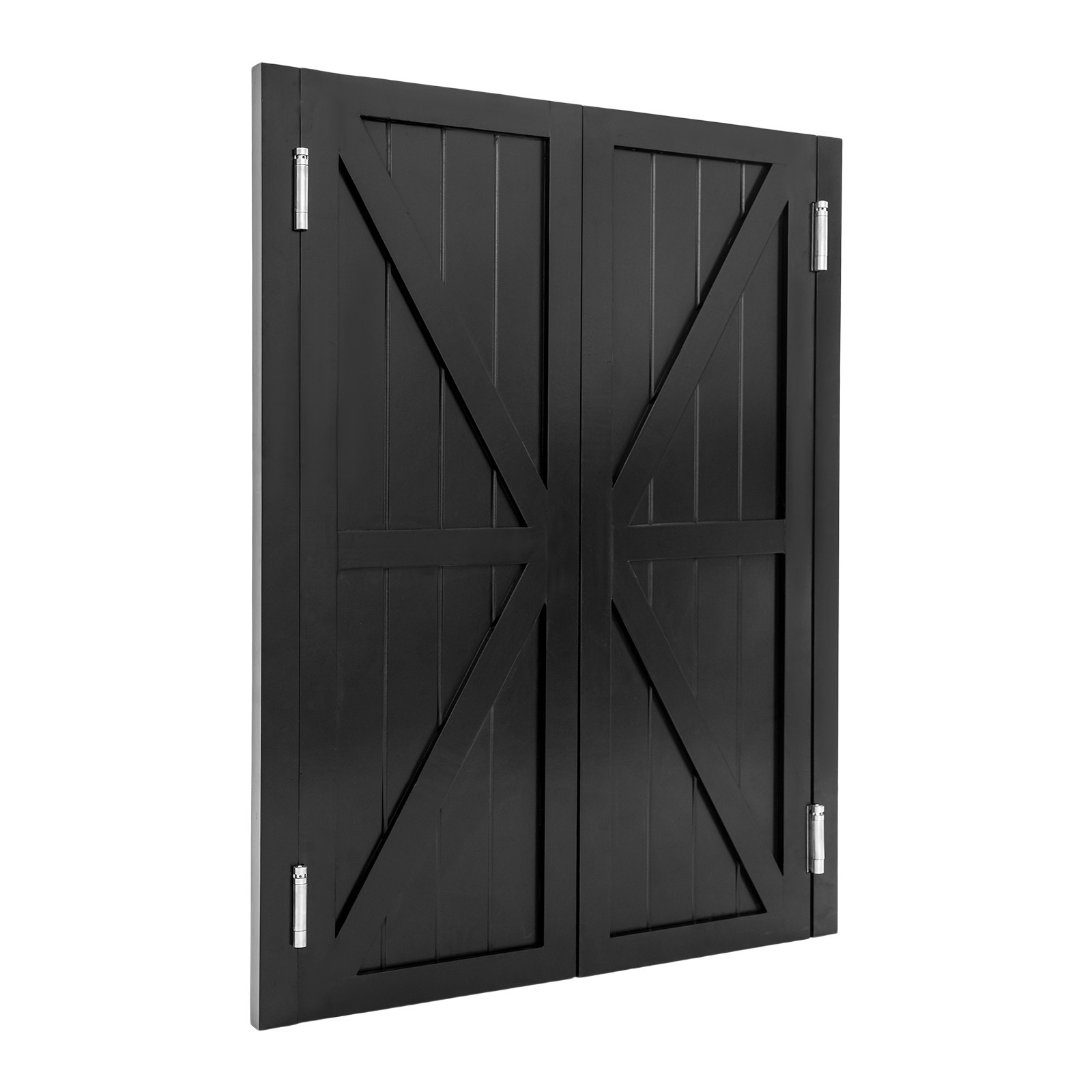 Wooden Partition Door 1*Pair Half-waist Partition Doors with Hinges for Entrance