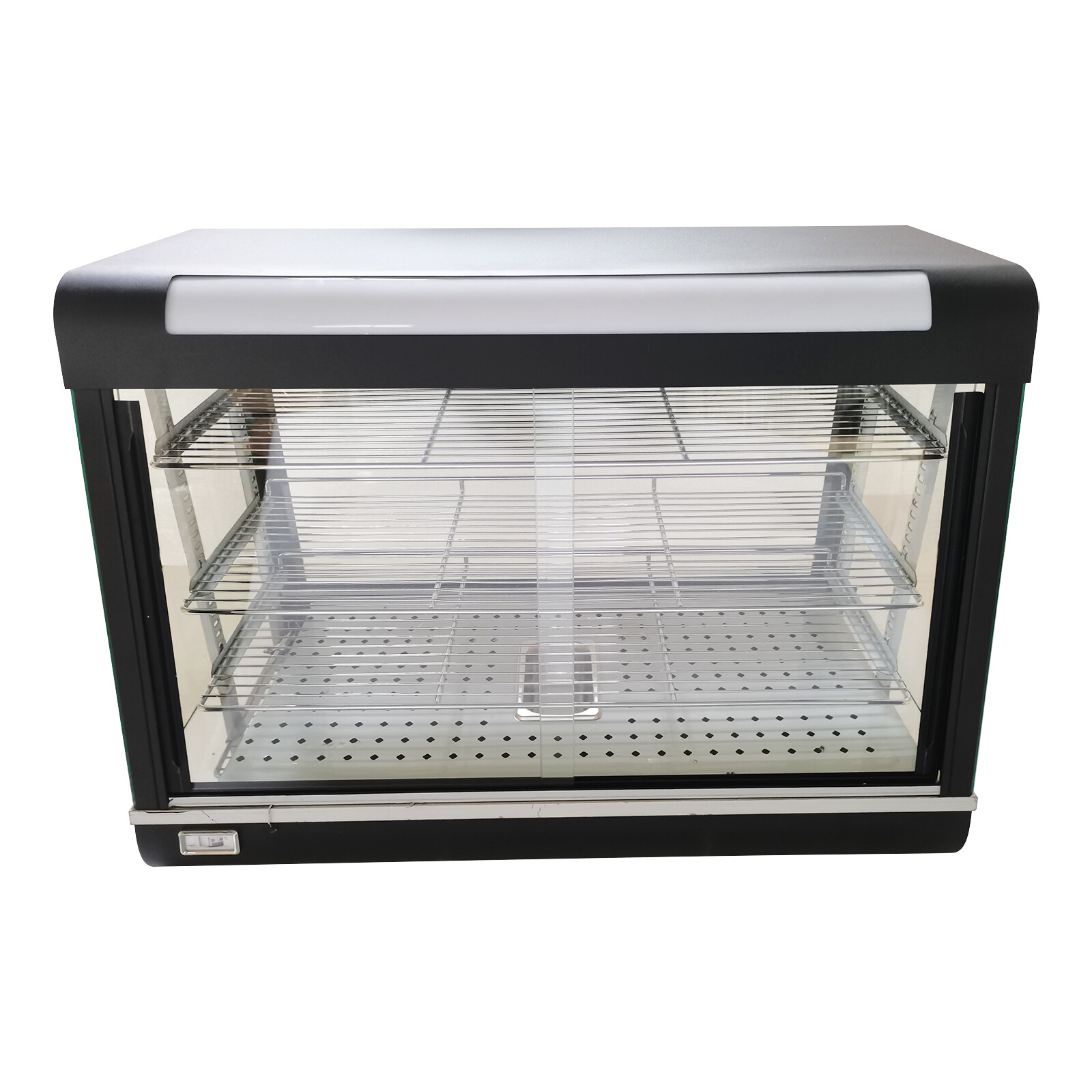 PreAsion 35″Commercial Desktop Food Display Cabinet Egg Tart Heating Insulation
