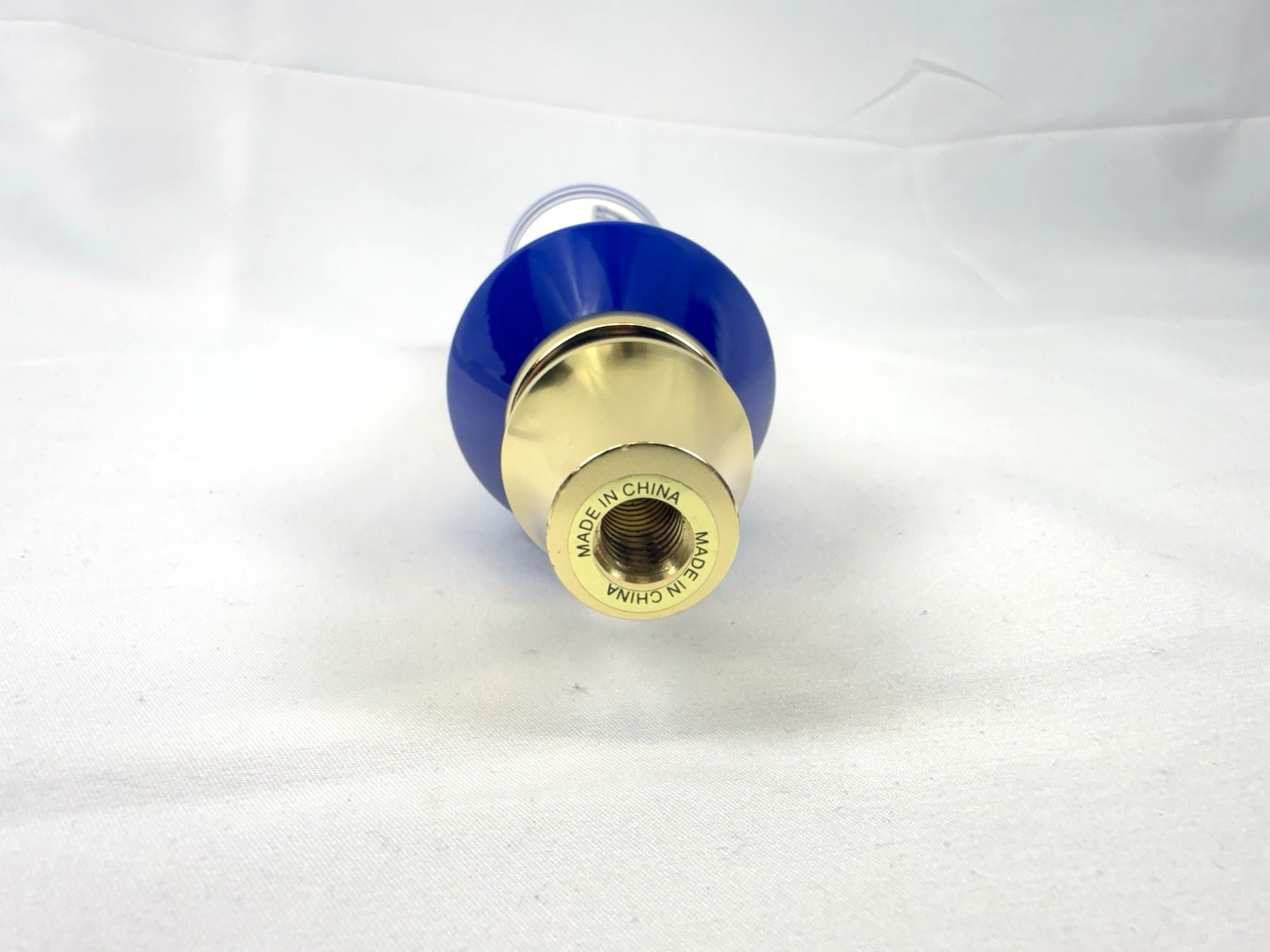 Busch Beer Tap Handle Collectible White Blue and Gold 11.5 in long