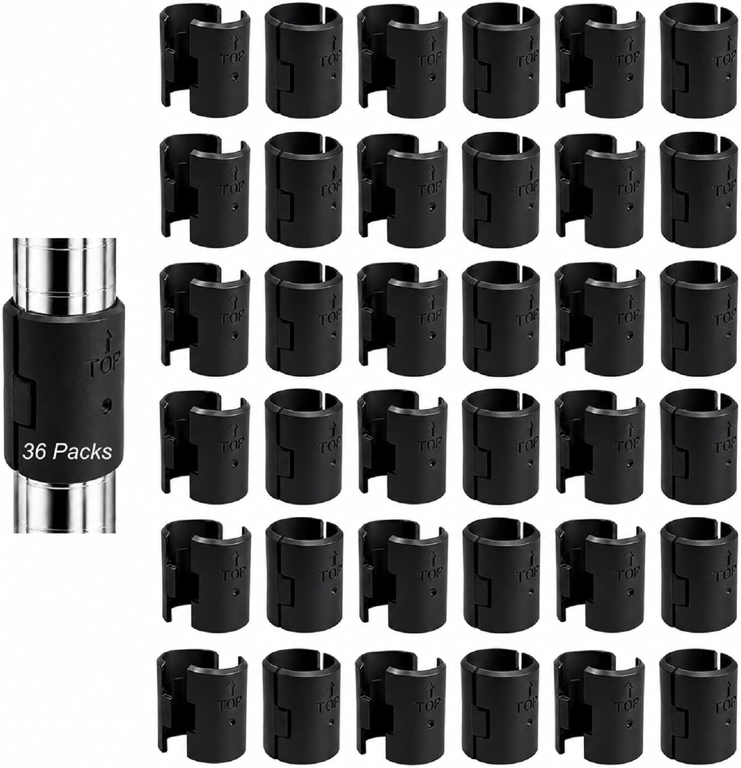 72Pcs 3/4 Inch Wire Shelf Clips, Shelving Split Sleeves, 0.75 Inch Wire Rack Pla