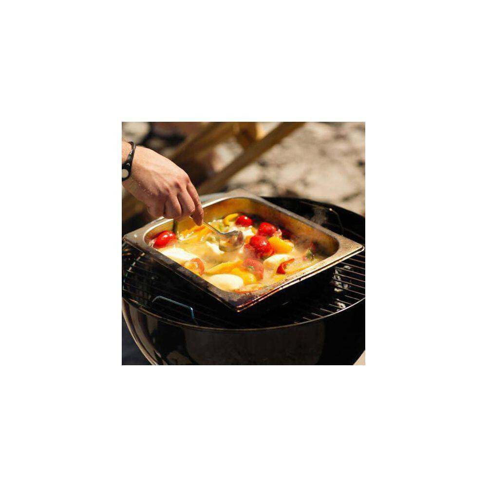 Half Size Steam Table Pan Series 4 Qt. Silver Stainless Steel Food Pan for Buffe