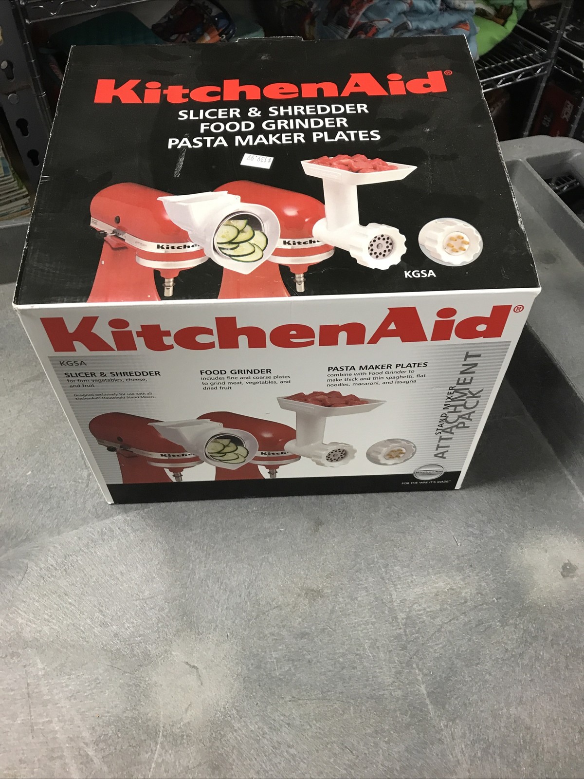KitchenAid KGSSA Stand Mixer Attachment Grinder, Slicer, Shredder, Stuffer