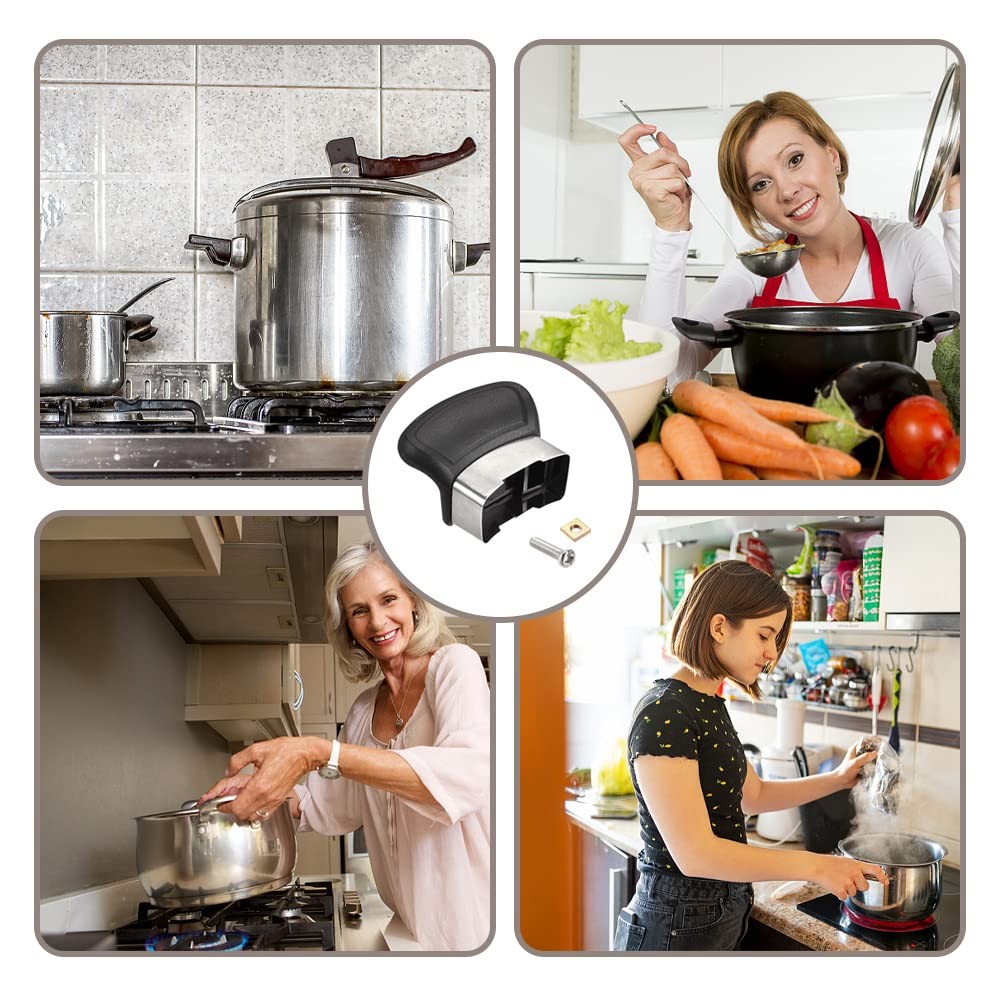HUAZEXINX 2 Pcs Replacement Handles for Single-Hole Pots and currency, Black