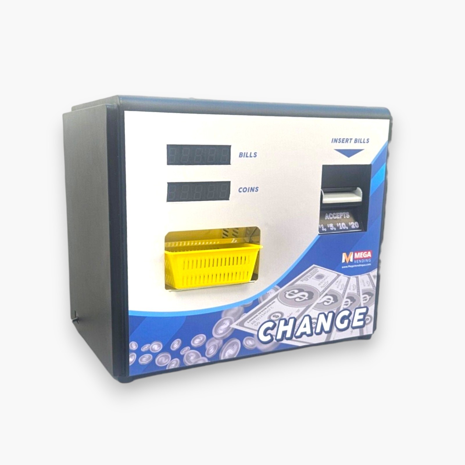 Quarter Machine Dollar Bill Changer Accepts $1-$20 1 Year Warranty Free Shipping